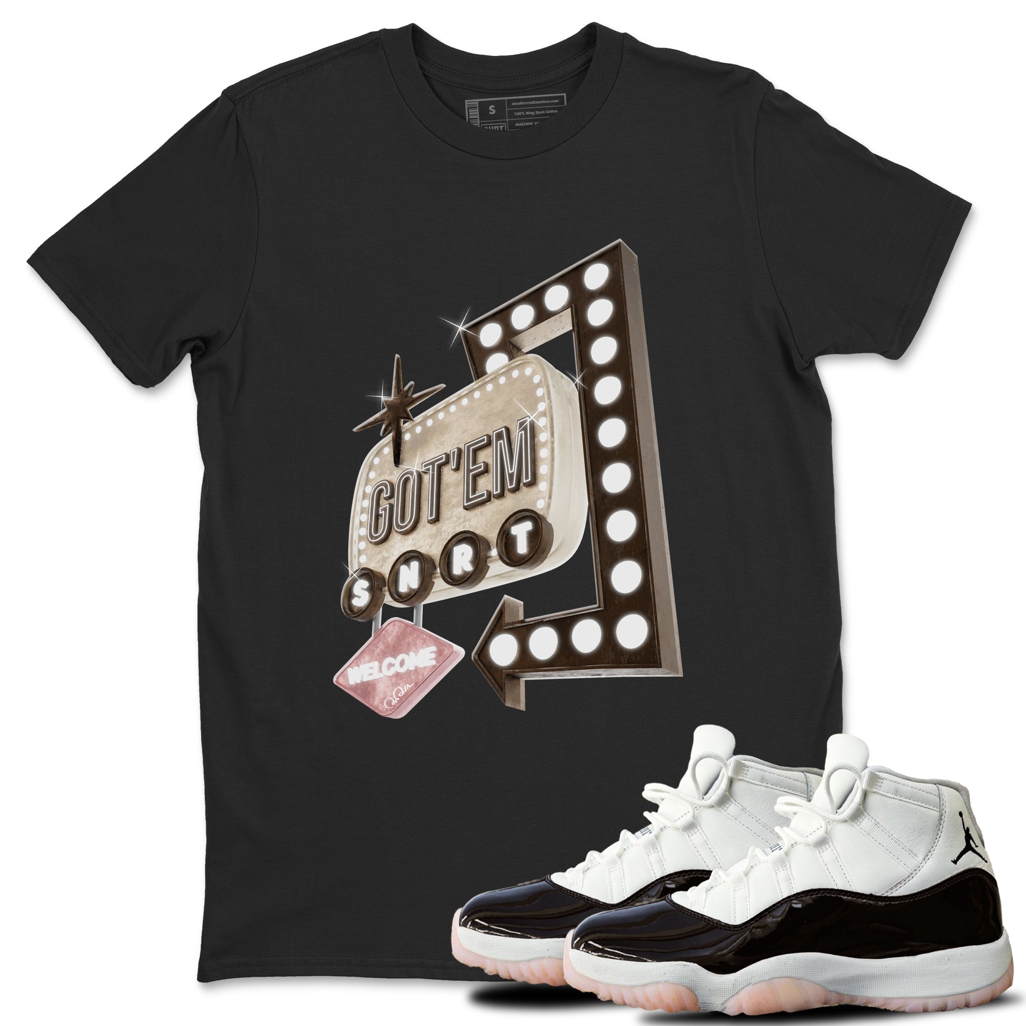 Retro Neon Sign snkmatch Tee - Air Jordan 11 Neapolitan