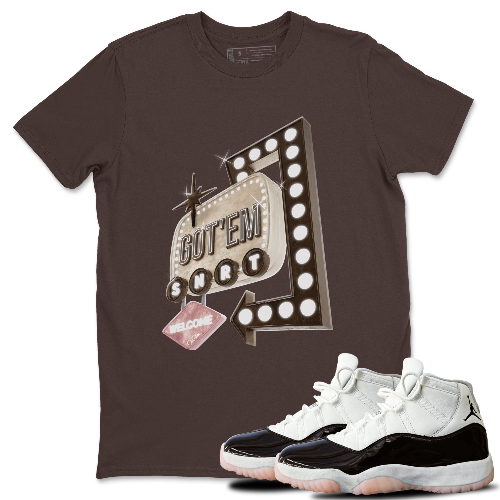 Retro Neon Sign snkmatch Tee - Air Jordan 11 Neapolitan