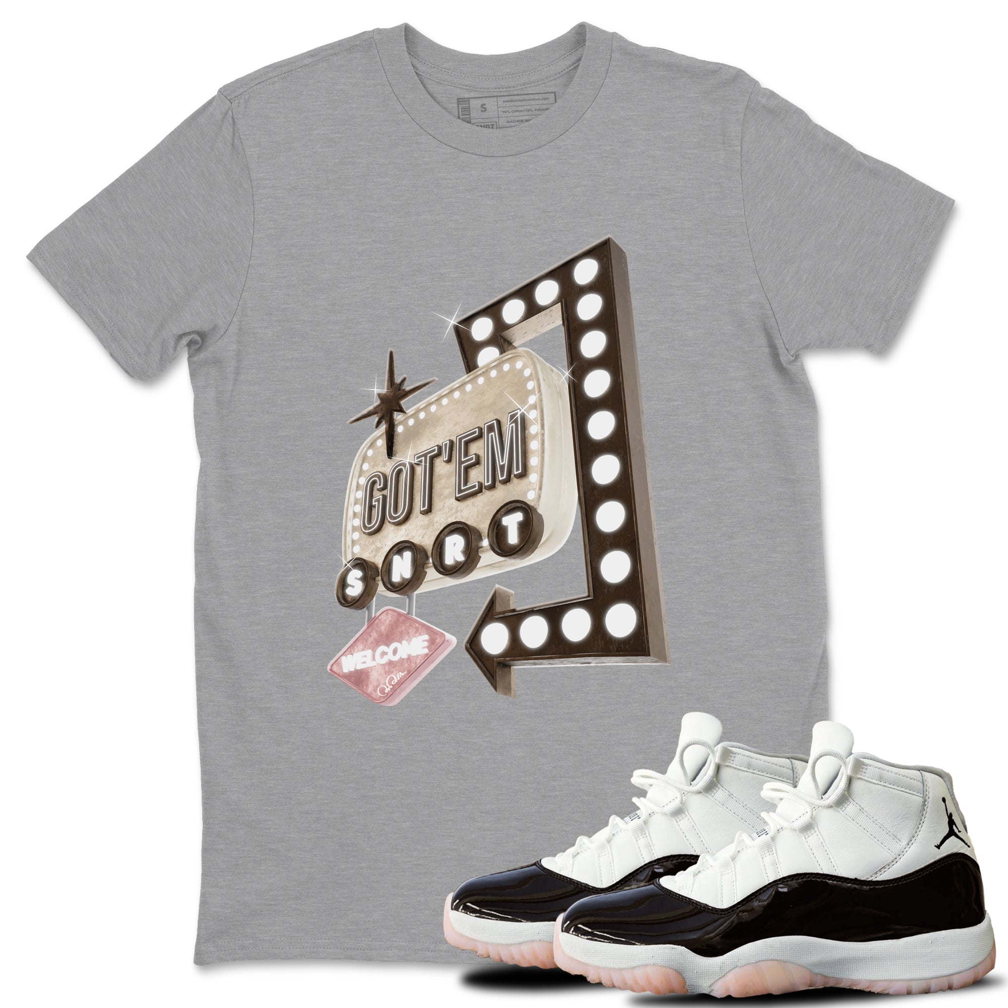 Retro Neon Sign snkmatch Tee - Air Jordan 11 Neapolitan