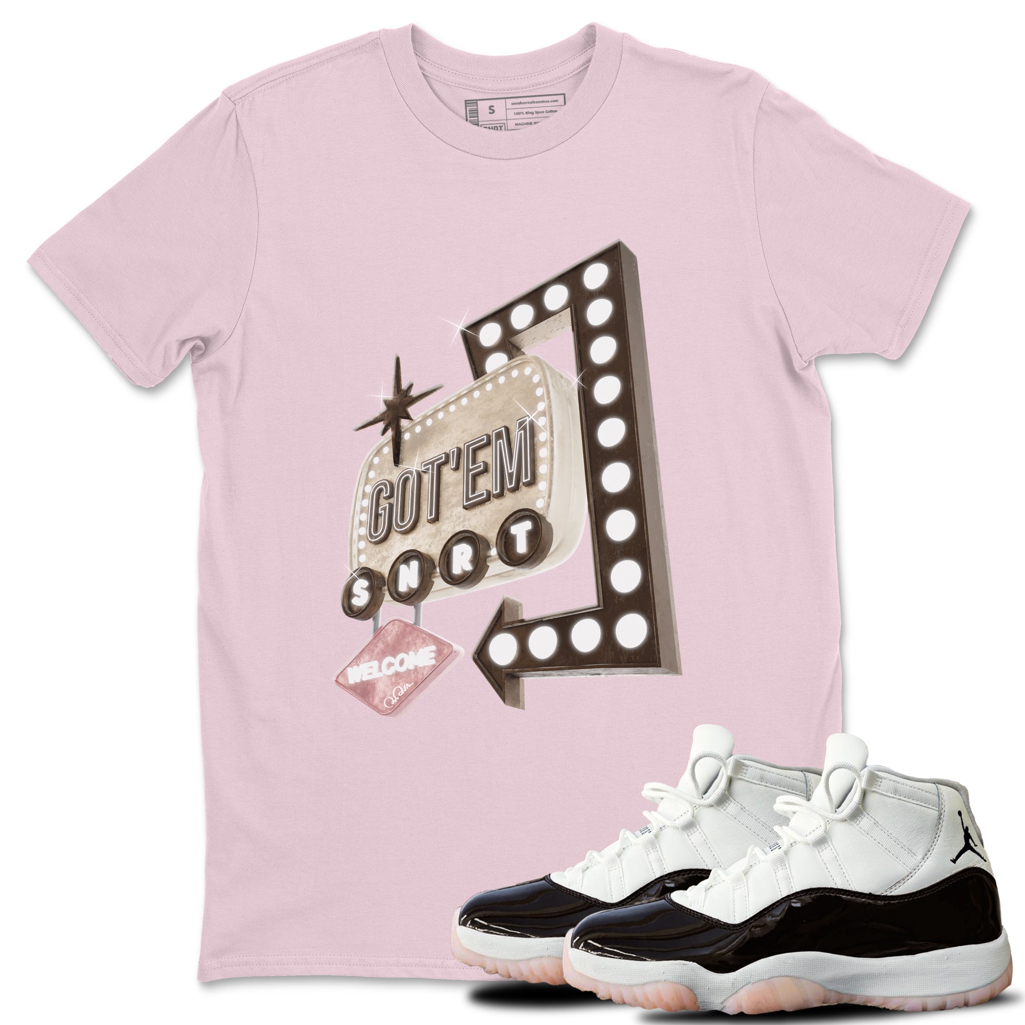Retro Neon Sign snkmatch Tee - Air Jordan 11 Neapolitan