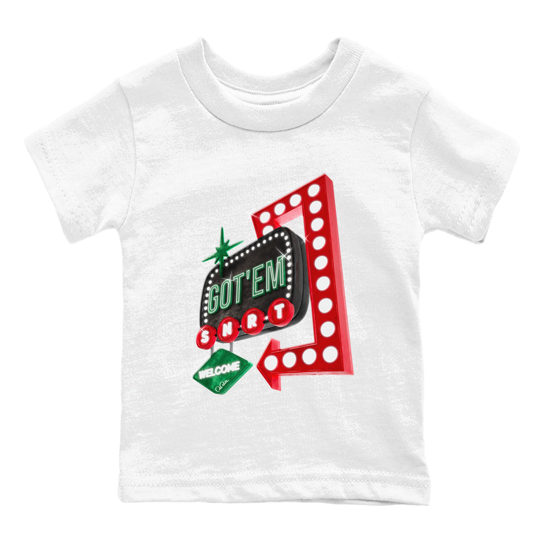 Retro Neon Sign snkmatch Tee Kids - Air Jordan 2 Christmas