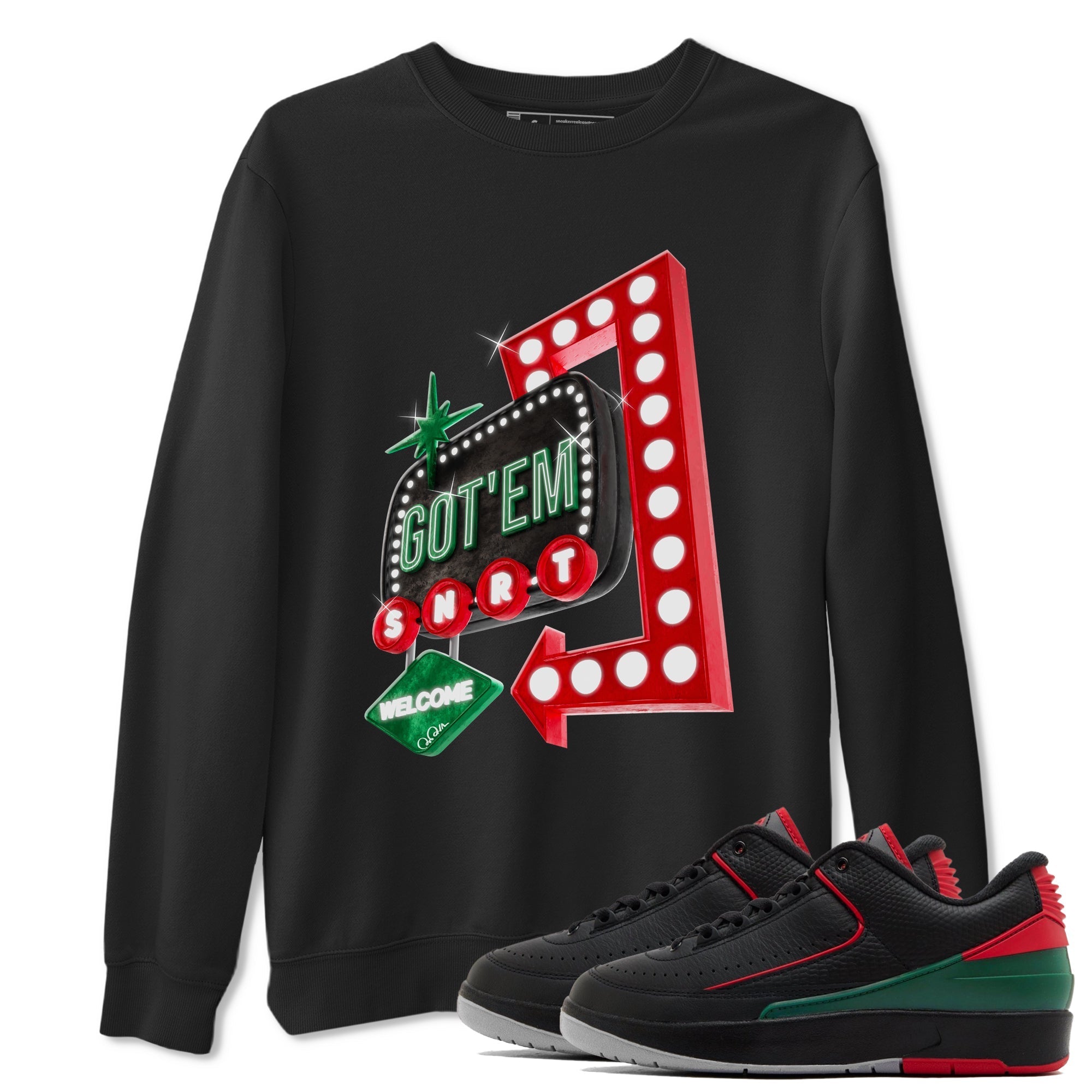 Retro Neon Sign snkmatch Tee - Air Jordan 2 Christmas