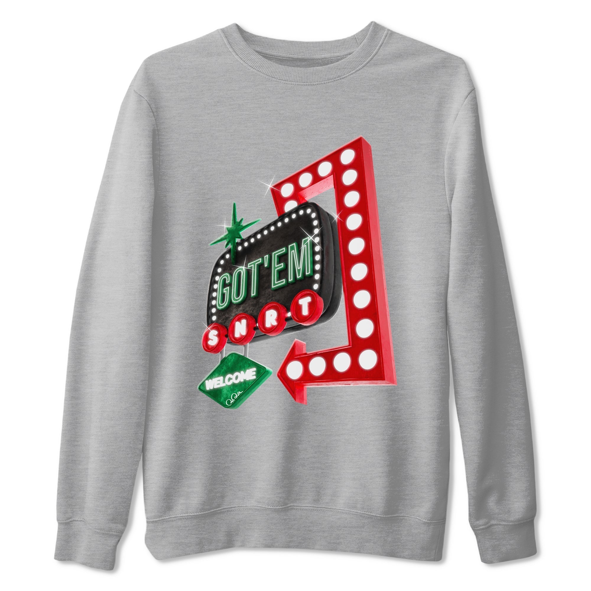 Retro Neon Sign snkmatch Tee - Air Jordan 2 Christmas