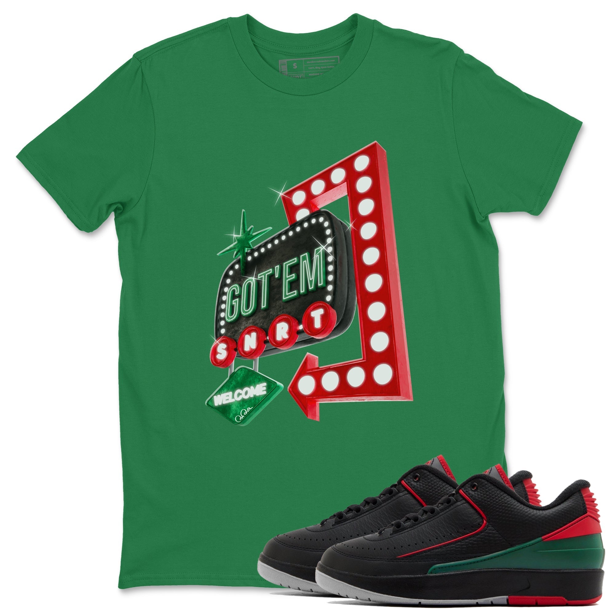 Retro Neon Sign snkmatch Tee - Air Jordan 2 Christmas