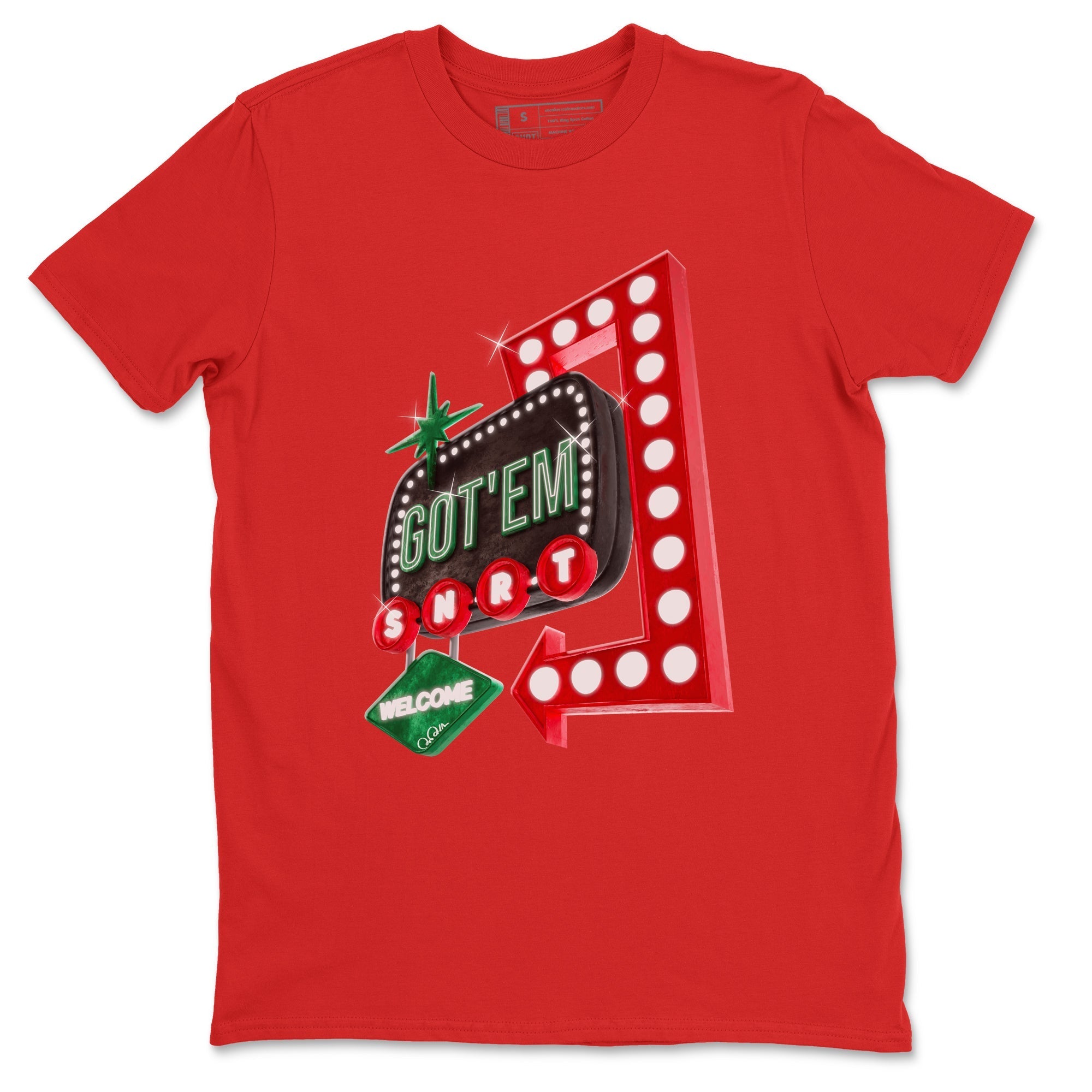 Retro Neon Sign snkmatch Tee - Air Jordan 2 Christmas