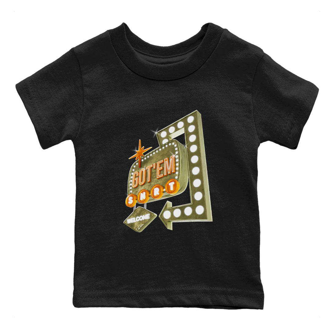 Retro Neon Sign snkmatch Tees Kids - Air Jordan 5 Olive