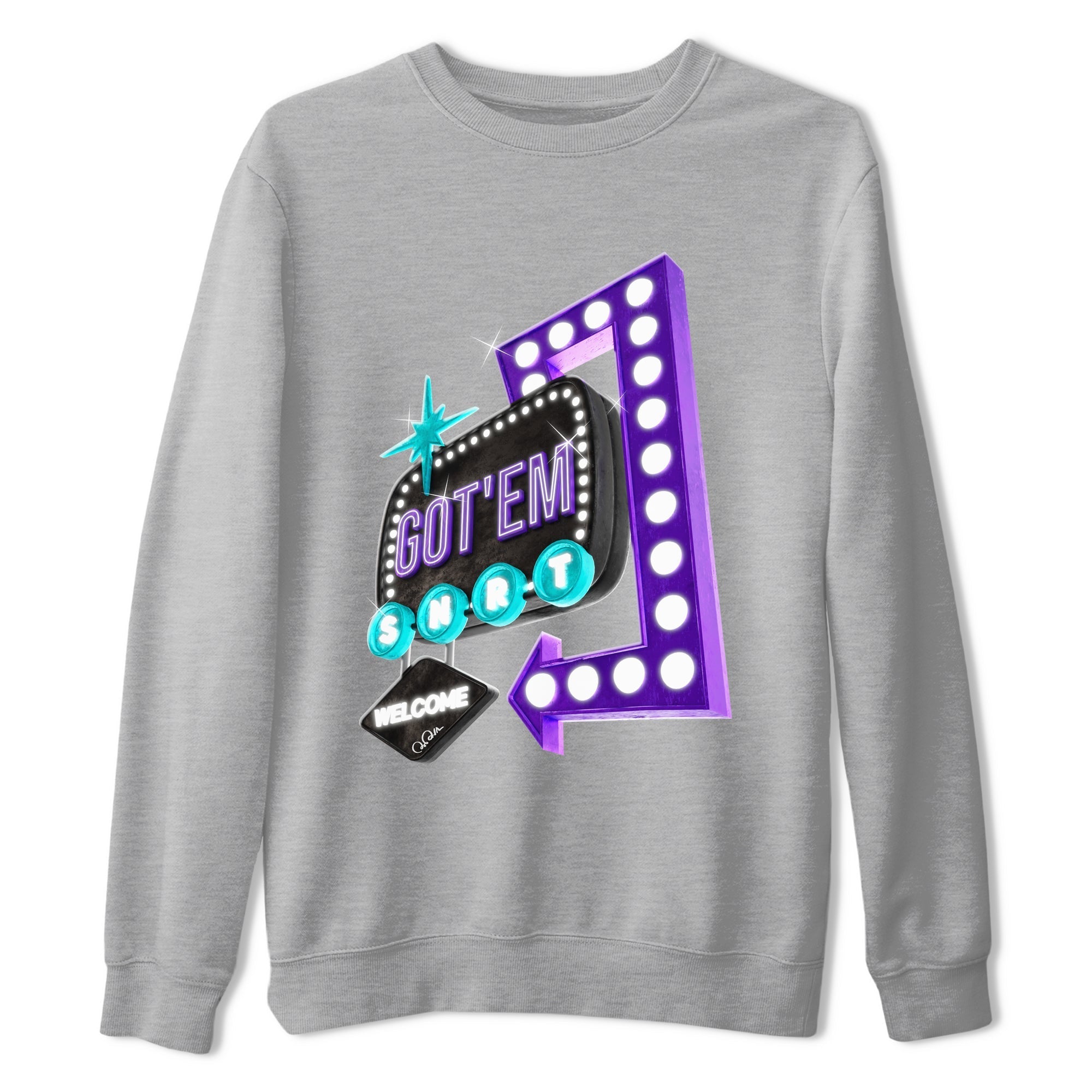 Retro Neon Sign snkmatch Tee - Air Jordan 6 Aqua
