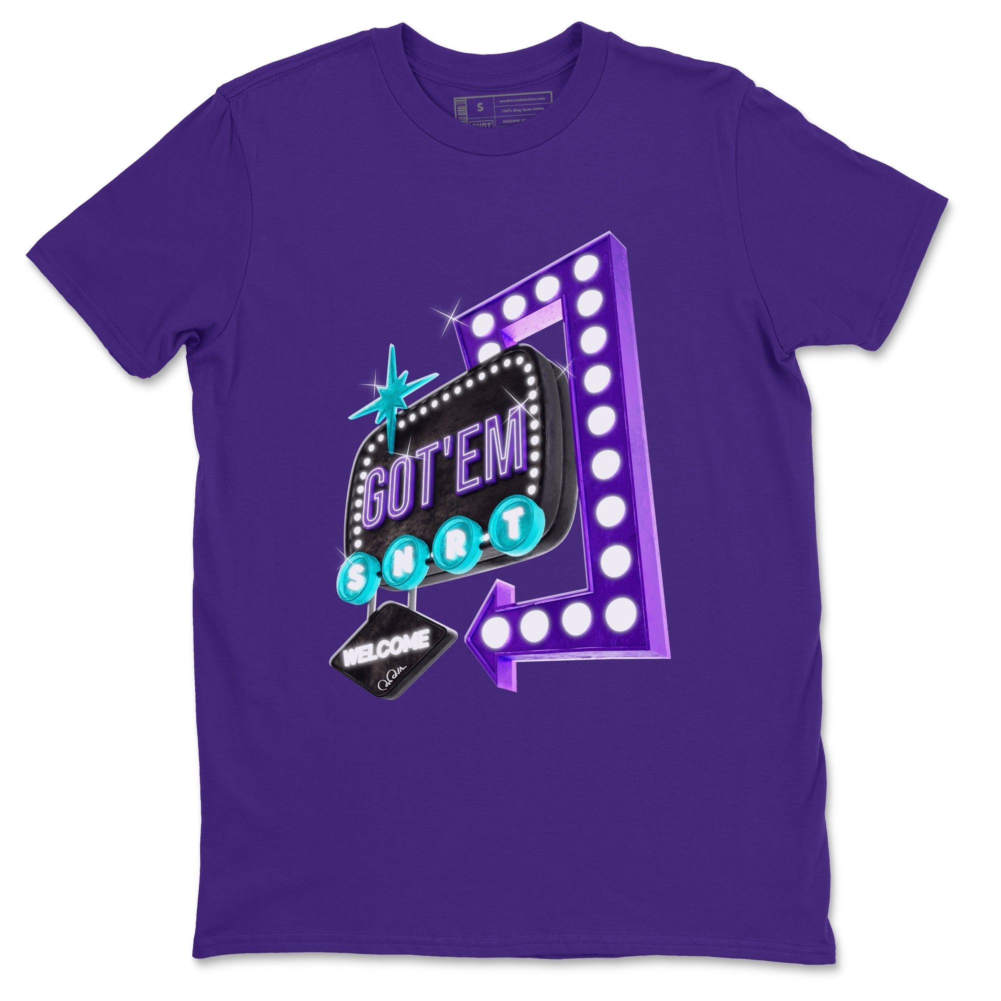 Retro Neon Sign snkmatch Tee - Air Jordan 6 Aqua
