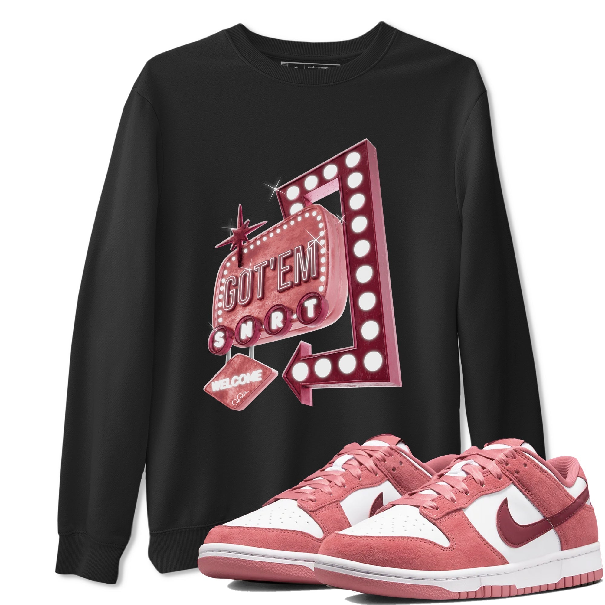 Retro Neon Sign snkmatch Tee - Dunk Valentines Day 2024