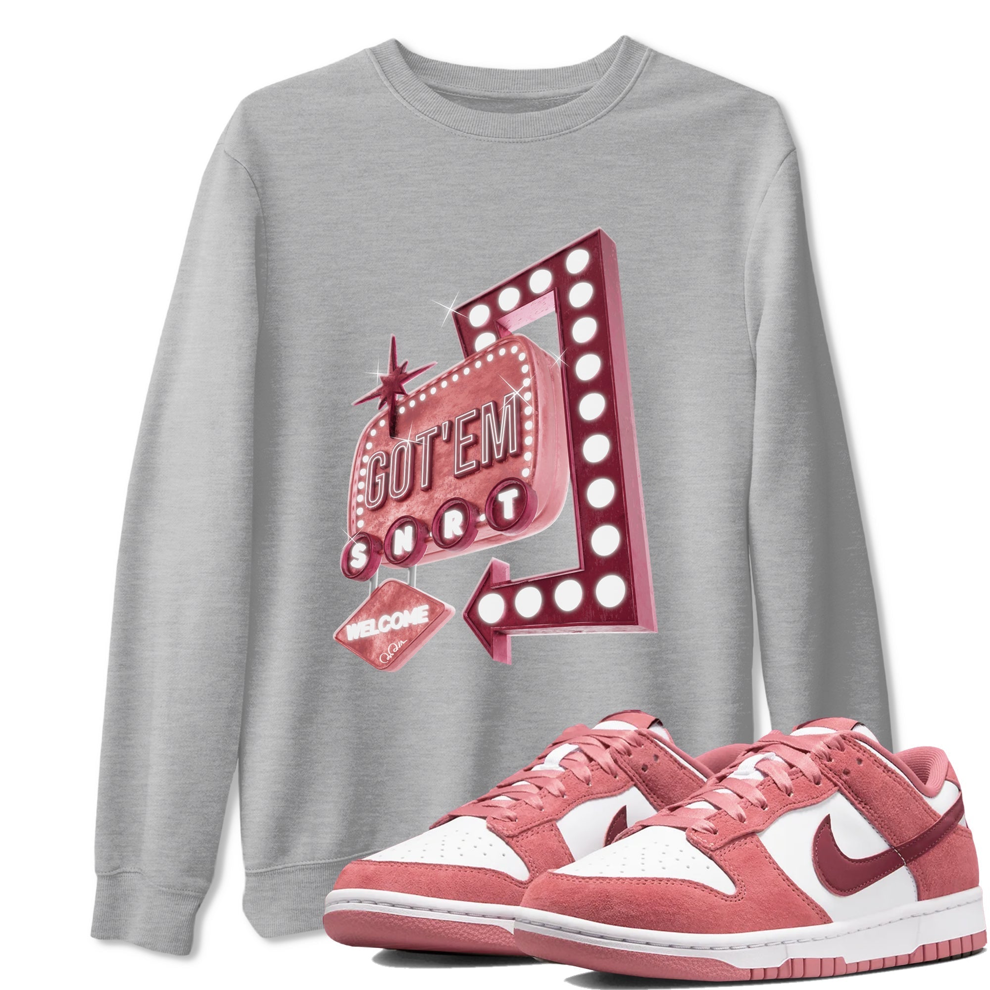 Retro Neon Sign snkmatch Tee - Dunk Valentines Day 2024