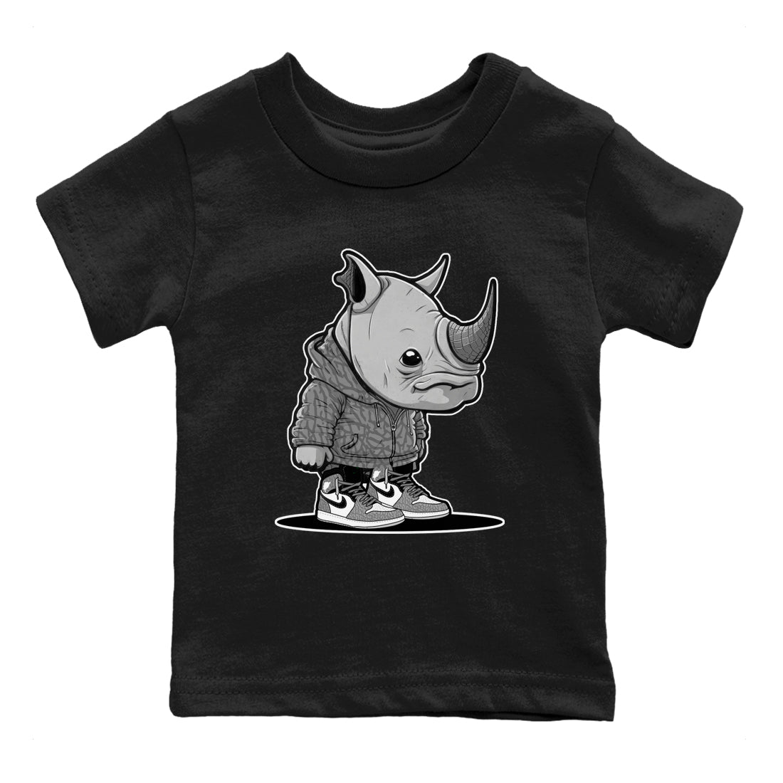 Rhino Boy Kids Tops - Air Jordan 1 White Cement