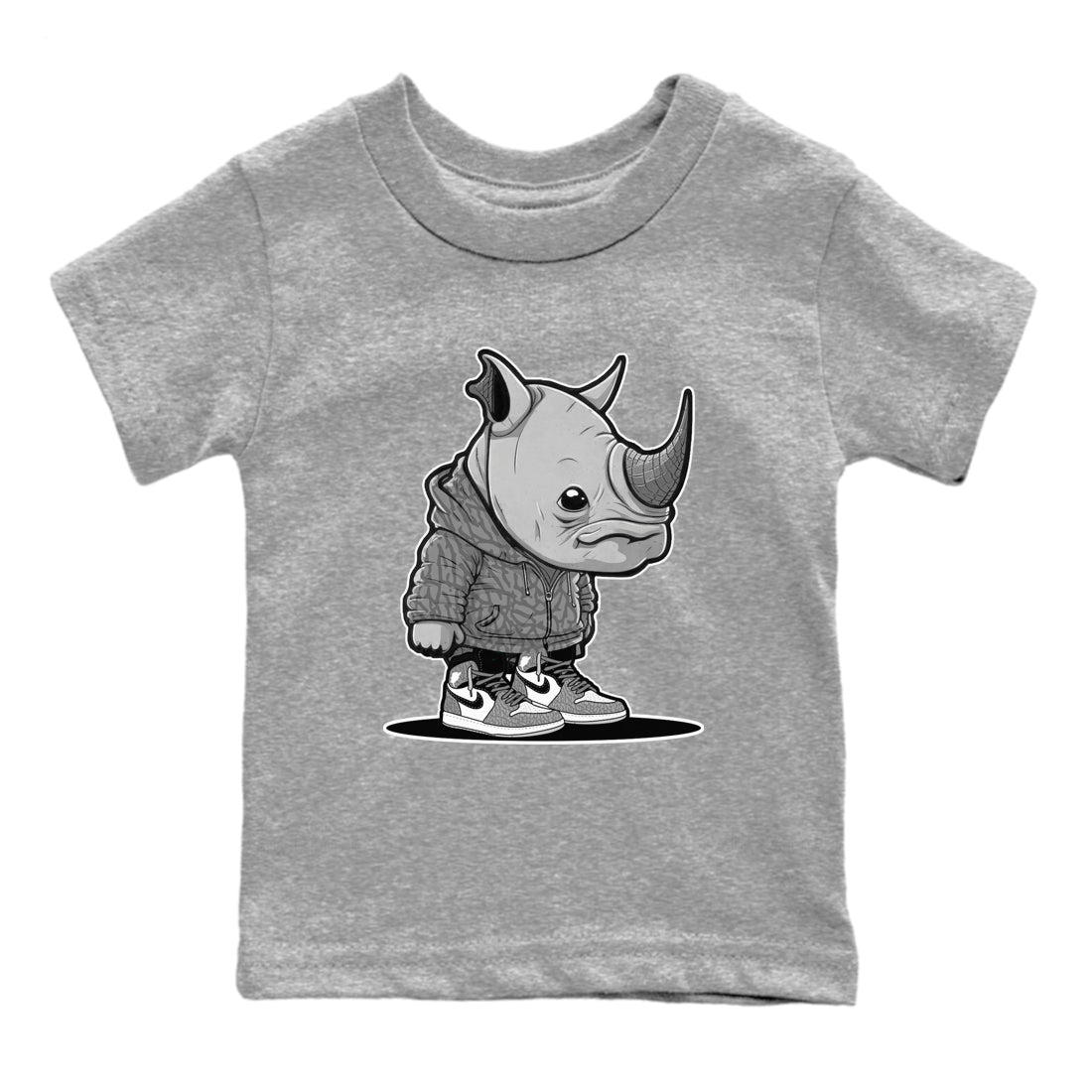 Rhino Boy Kids Tops - Air Jordan 1 White Cement