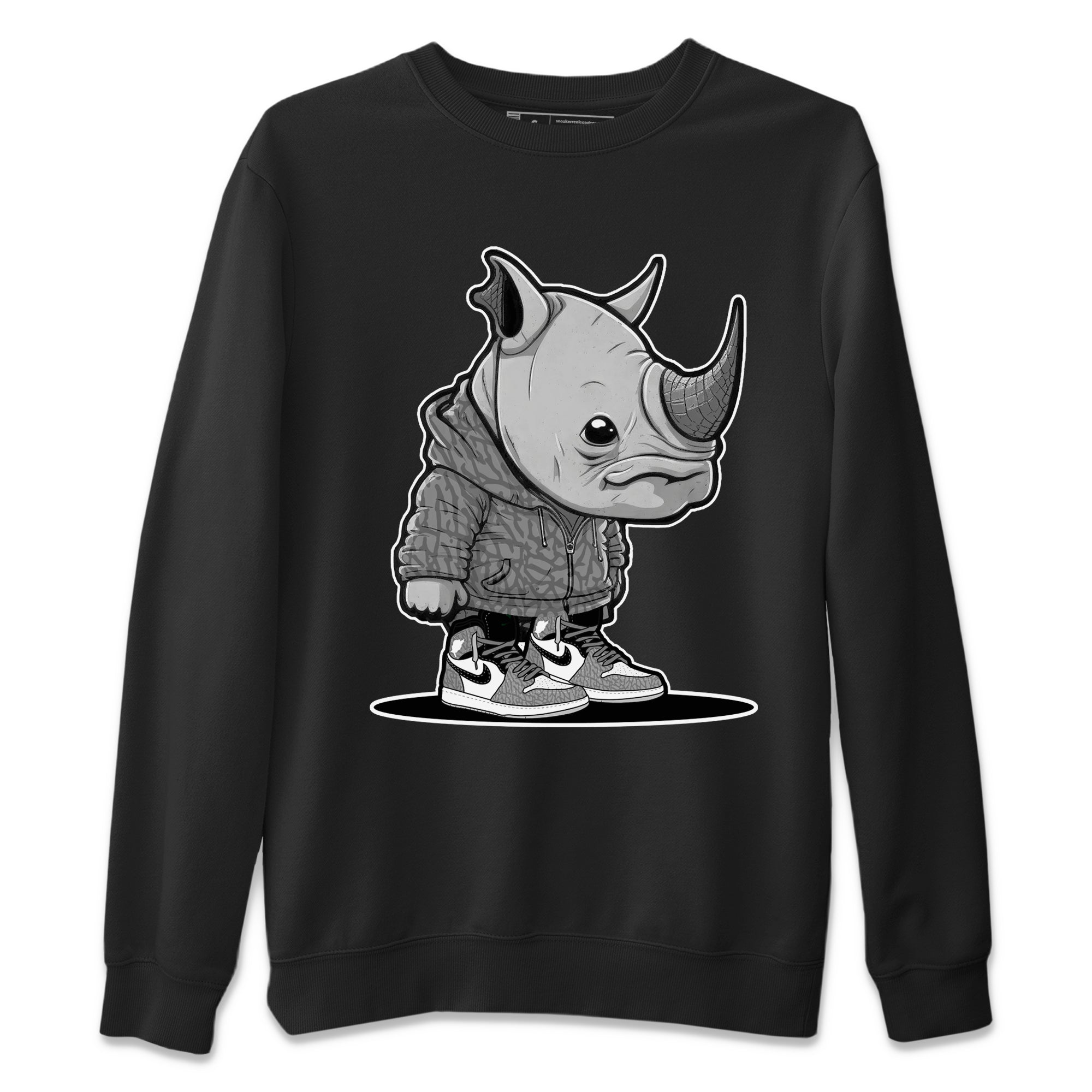 Rhino Boy Unisex Tops - Air Jordan 1 White Cement