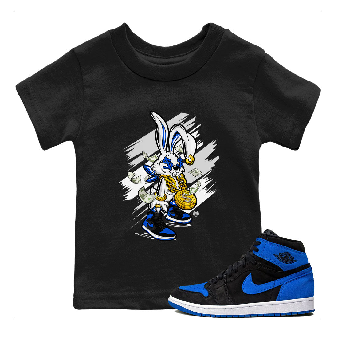 Rich Bunny snkmatch Tee Kids - Air Jordan 1 Royal Reimagined