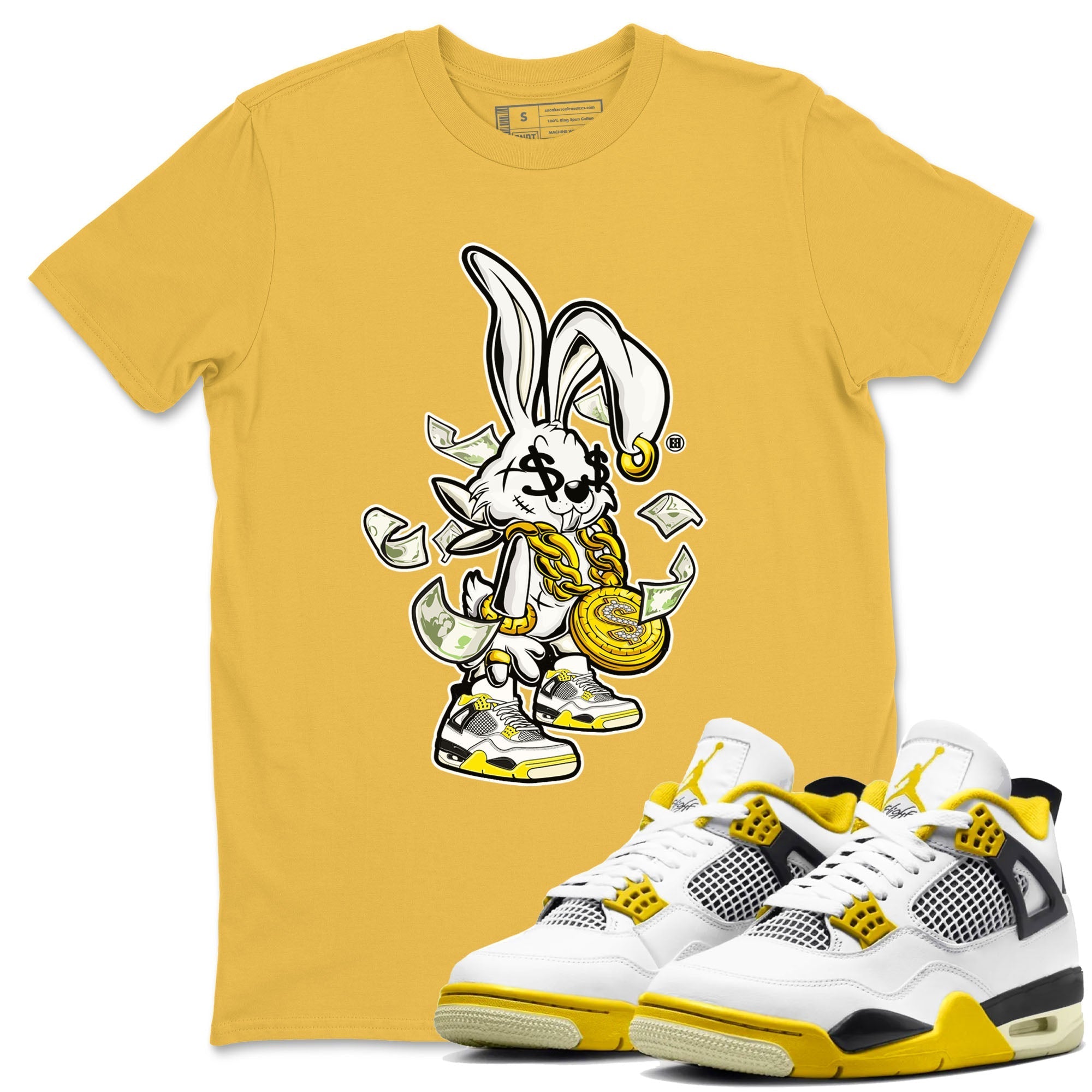 Rich Bunny snkmatch Tees - Air Jordan 4 Vivid Sulfur