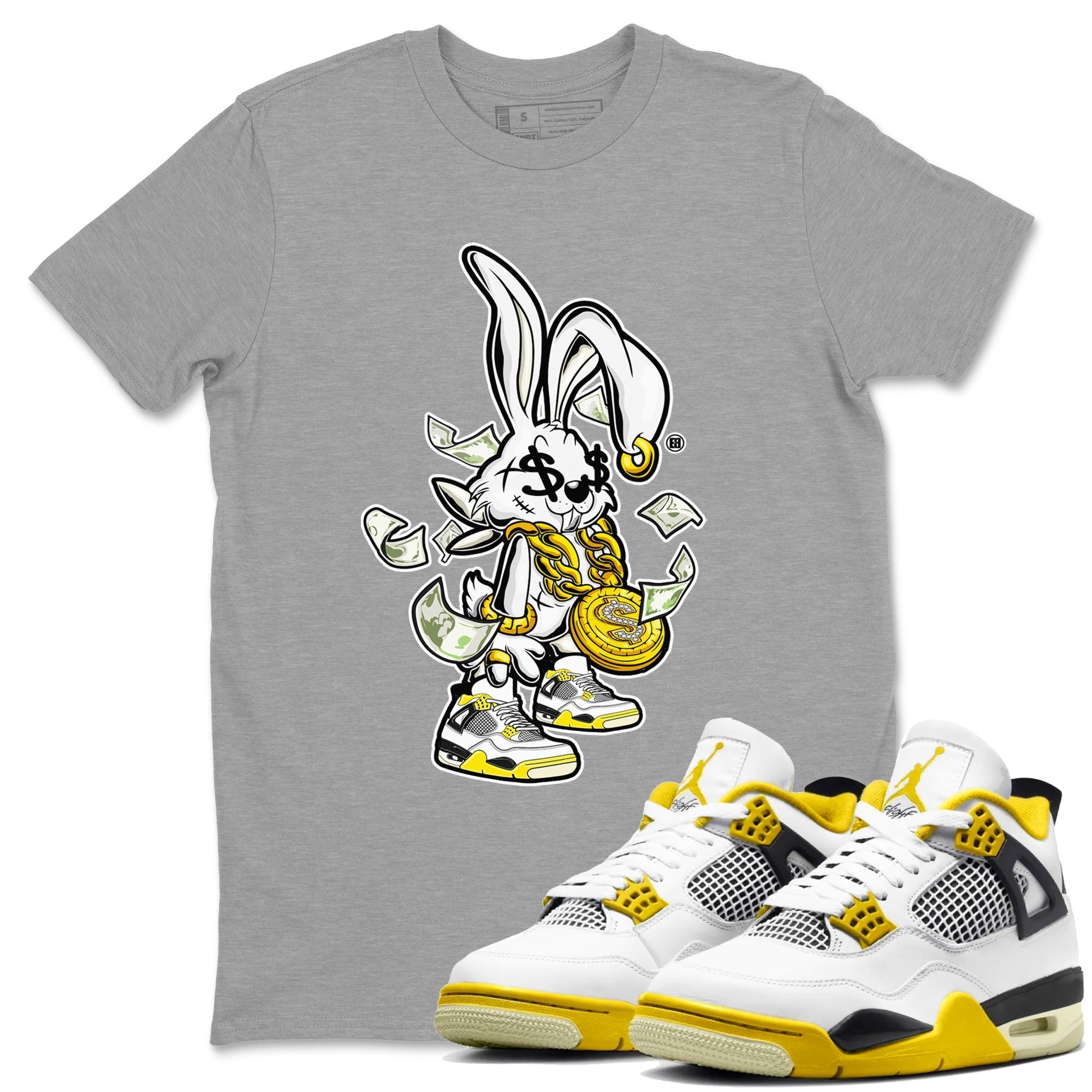 Rich Bunny snkmatch Tees - Air Jordan 4 Vivid Sulfur
