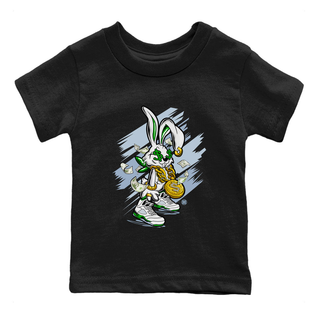 Rich Bunny snkmatch Tee Kids - Air Jordan 5 Lucky Green