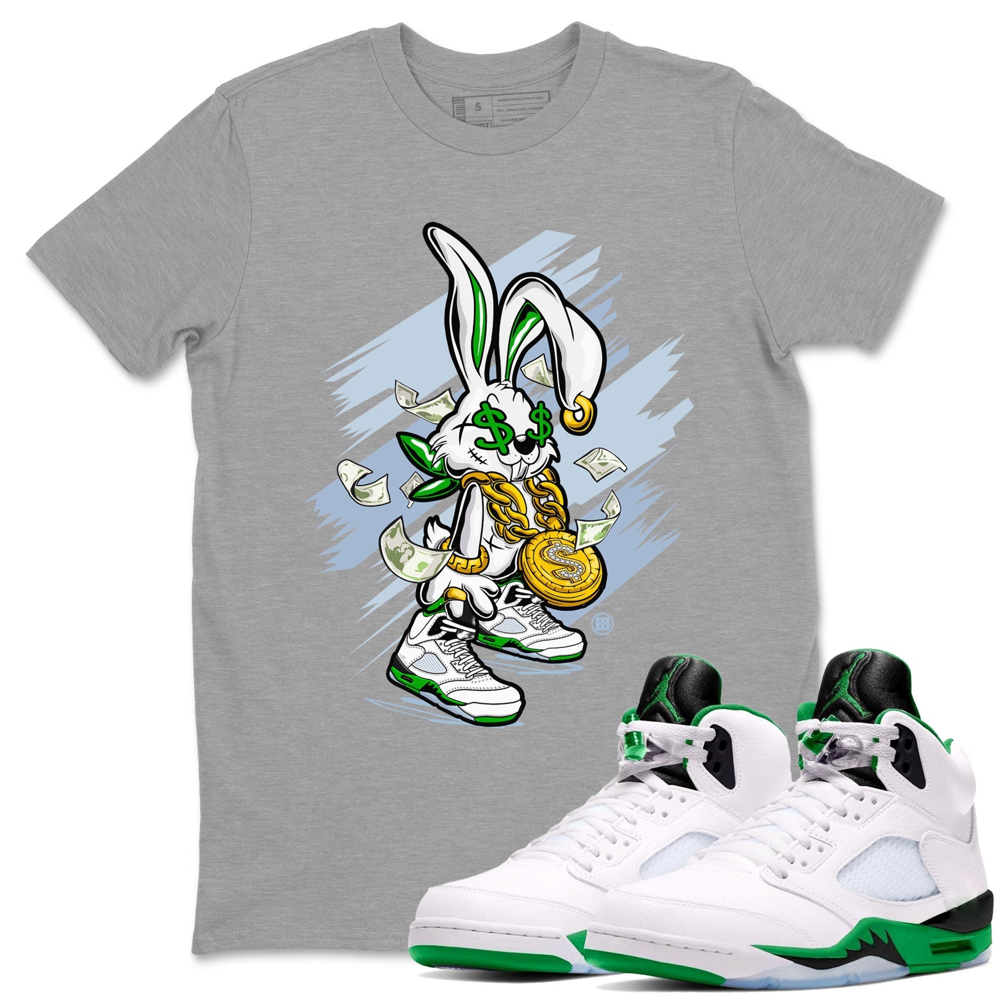 Rich Bunny snkmatch Tee - Air Jordan 5 Lucky Green
