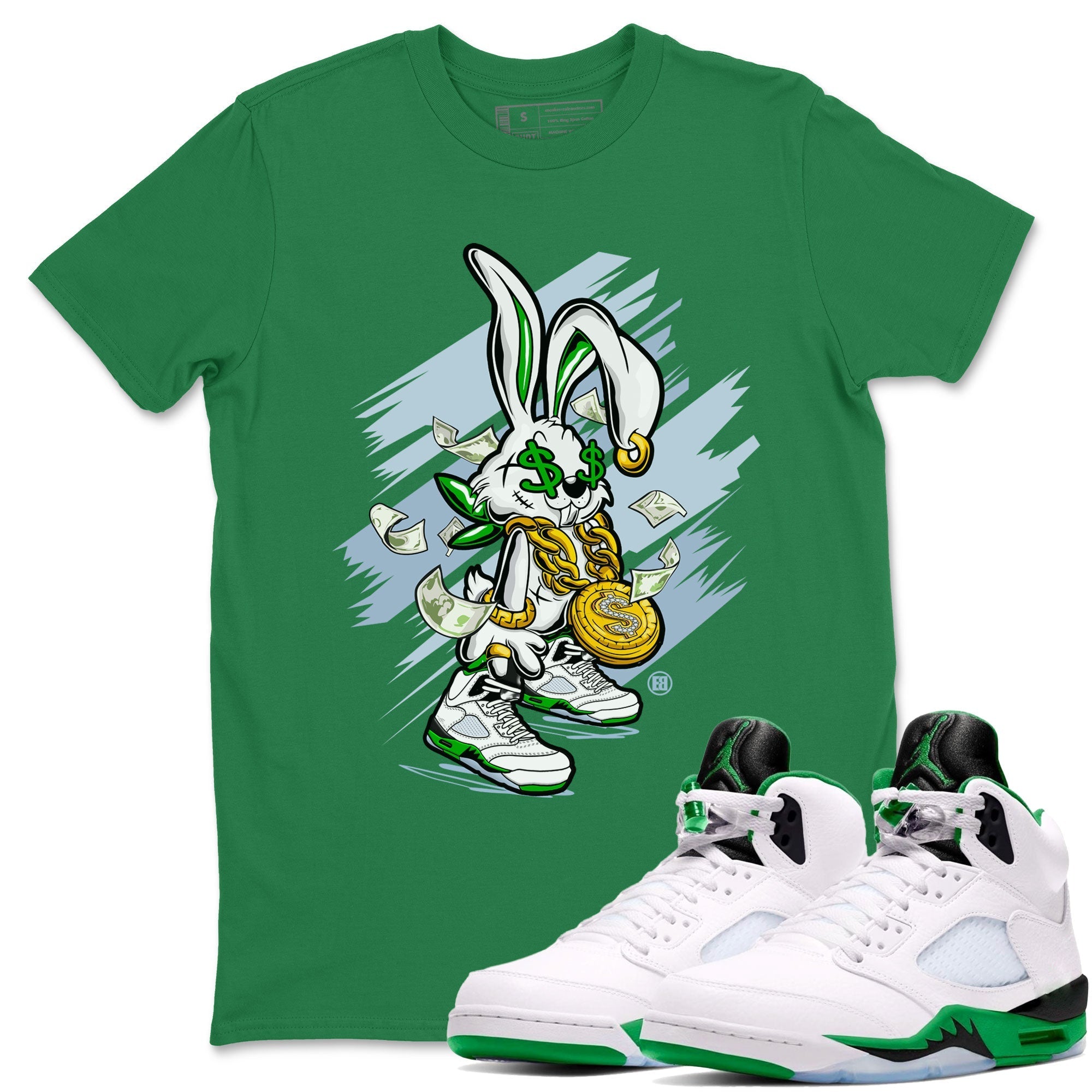 Rich Bunny snkmatch Tee - Air Jordan 5 Lucky Green