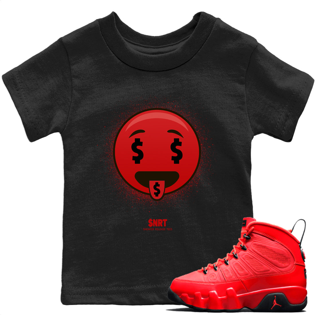 Rich Tongue Kids Tops - Air Jordan 9 Chile Red