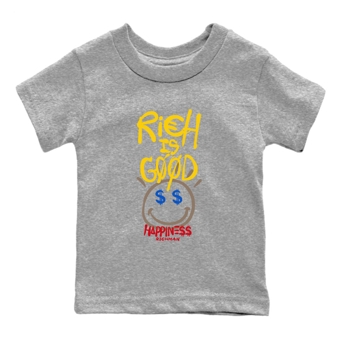 Rich Is Good snkmatch Tees Kids - Air Jordan 1 Travis Scott Canary