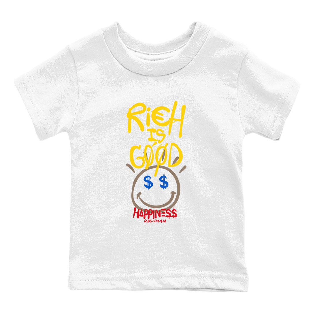 Rich Is Good snkmatch Tees Kids - Air Jordan 1 Travis Scott Canary