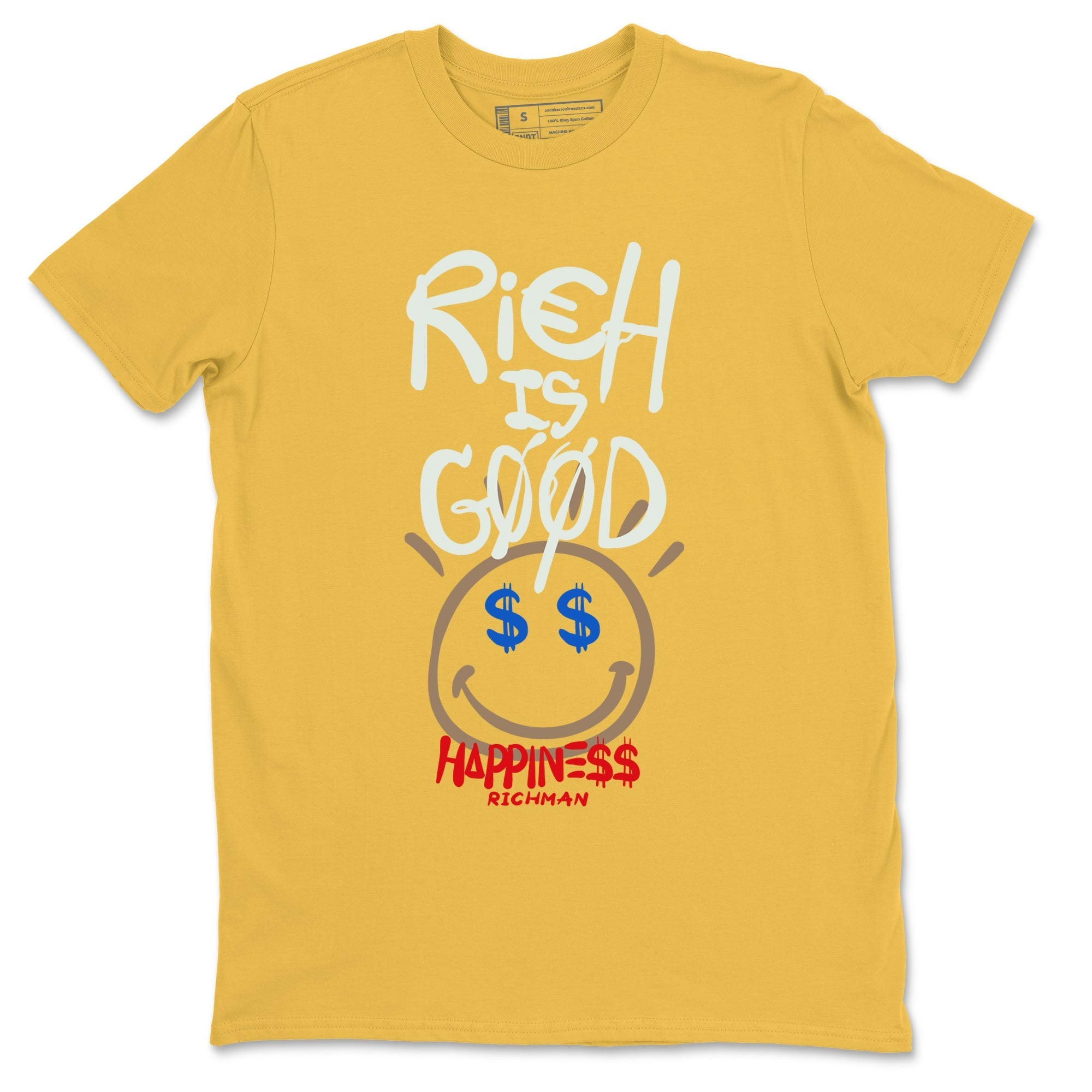 Rich Is Good snkmatch Tees - Air Jordan 1 Travis Scott Canary