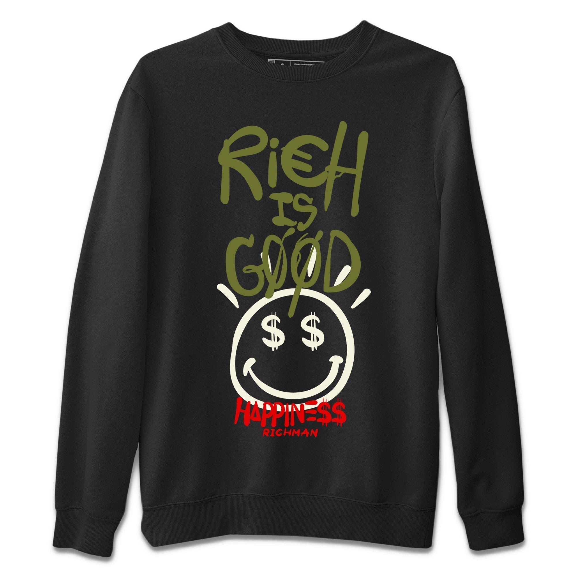 Rich Is Good Unisex Tops - Air Jordan 1 Travis Scott Olive