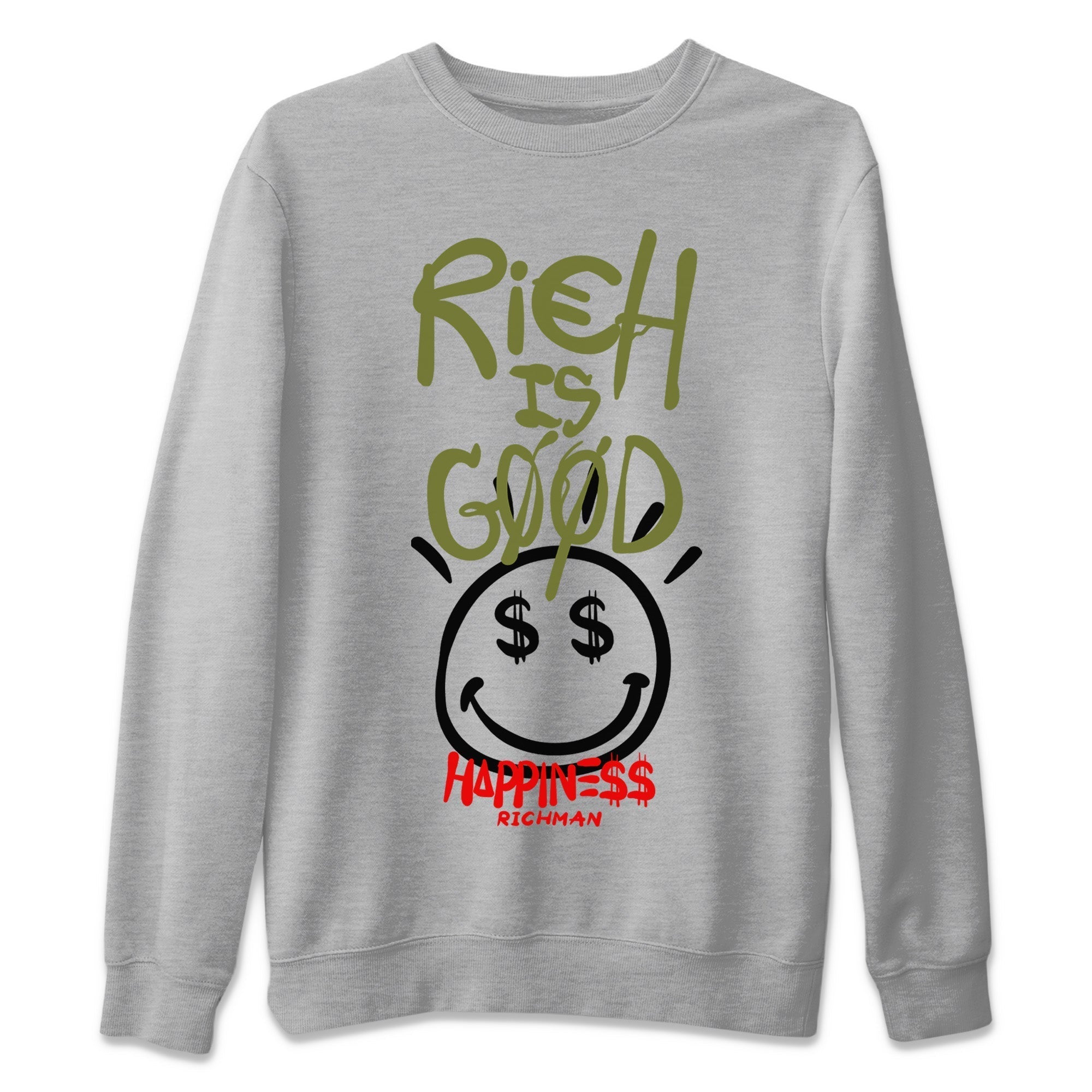 Rich Is Good Unisex Tops - Air Jordan 1 Travis Scott Olive