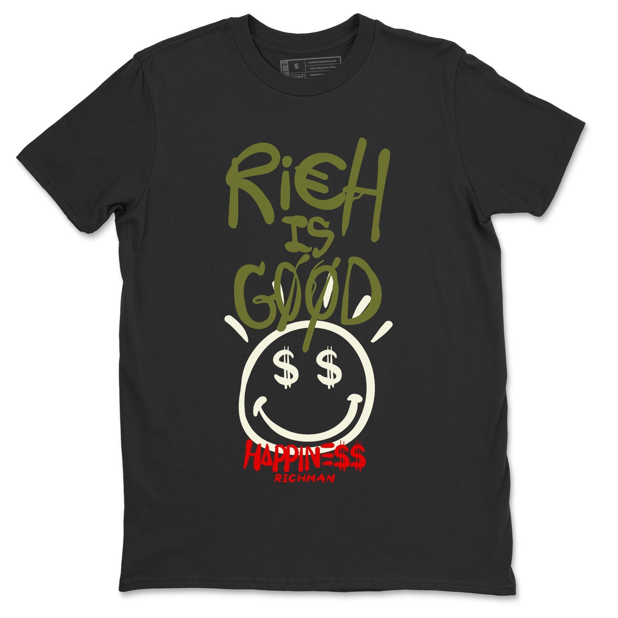 Rich Is Good Unisex Tops - Air Jordan 1 Travis Scott Olive