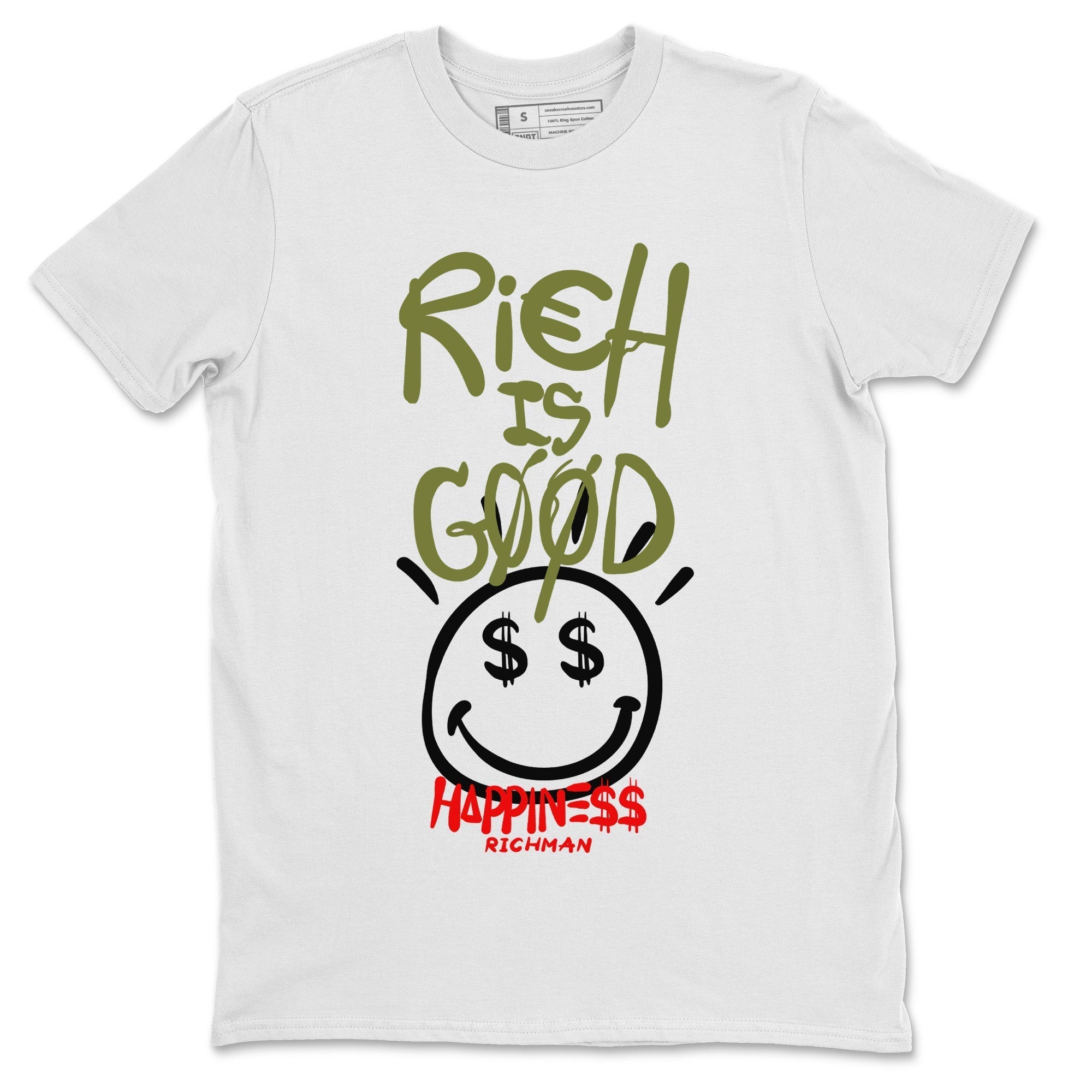 Rich Is Good Unisex Tops - Air Jordan 1 Travis Scott Olive
