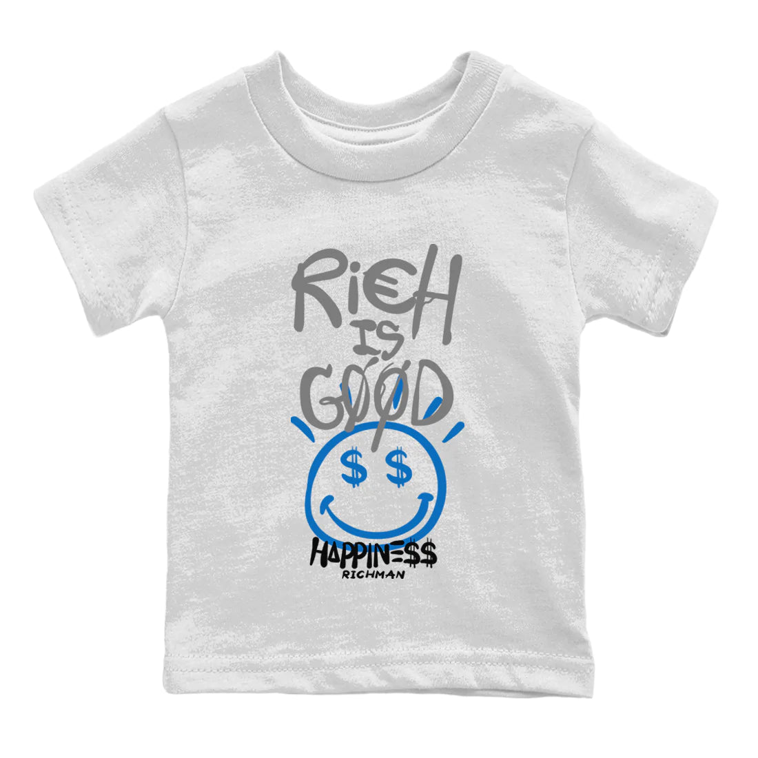 Rich Is Good Kids Tops - Air Jordan 1 True Blue