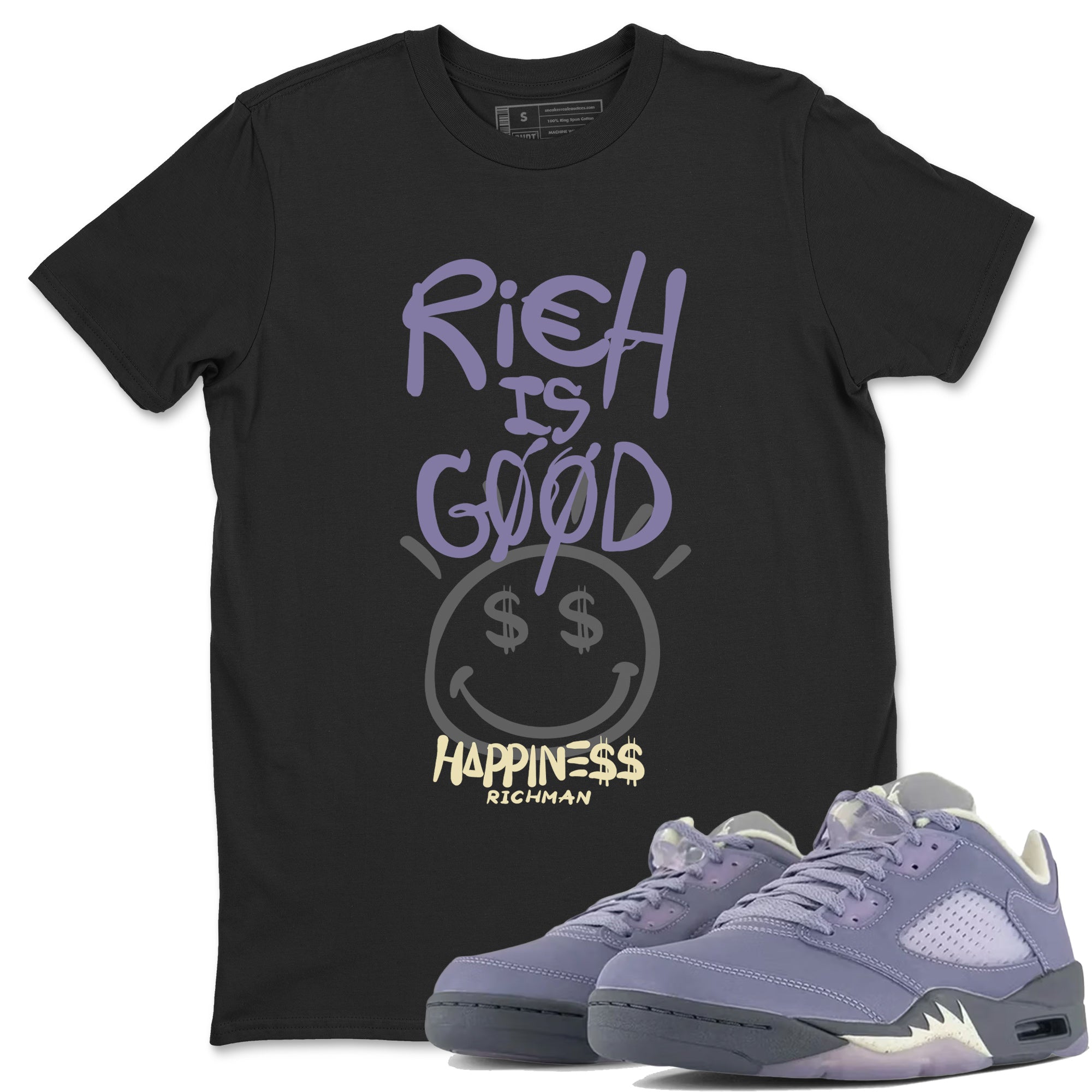 Rich Is Good Unisex Tops - Air Jordan 5 Indigo Haze