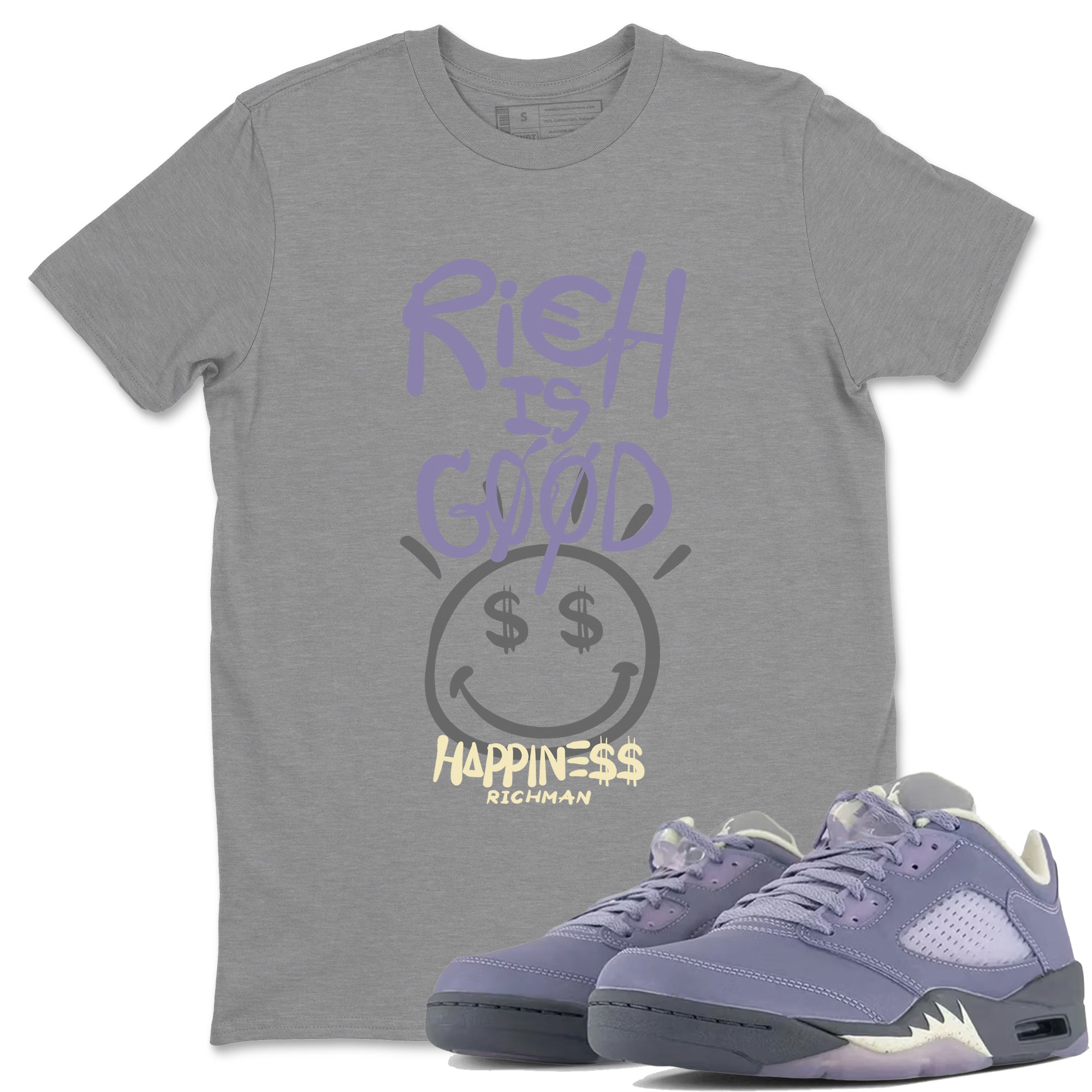 Rich Is Good Unisex Tops - Air Jordan 5 Indigo Haze