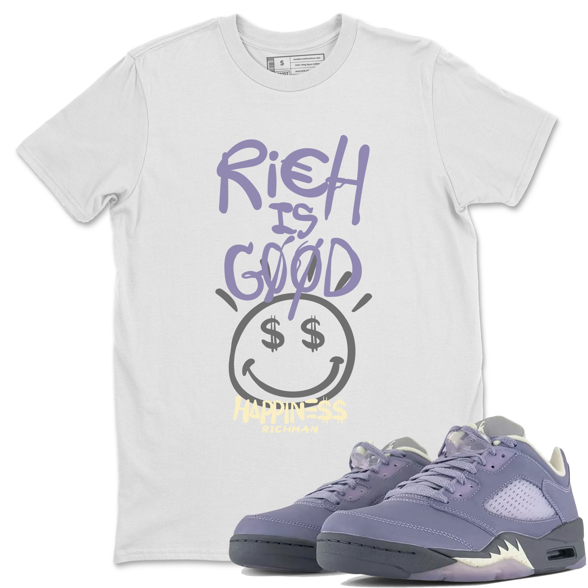 Rich Is Good Unisex Tops - Air Jordan 5 Indigo Haze