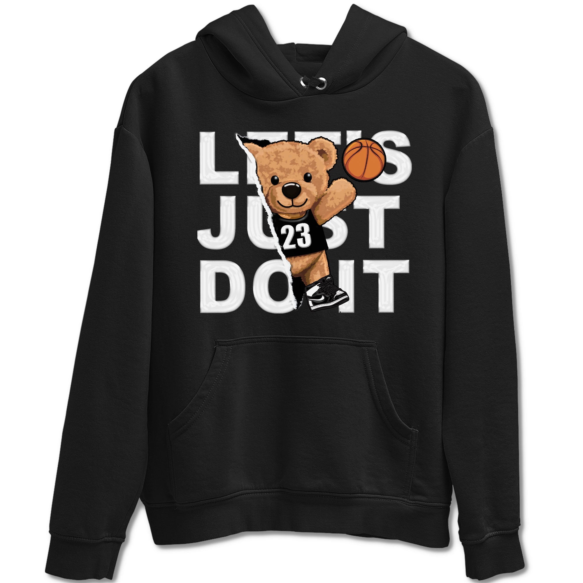 Rip Out Bear snkmatch Tees - Air Jordan 1 Black White