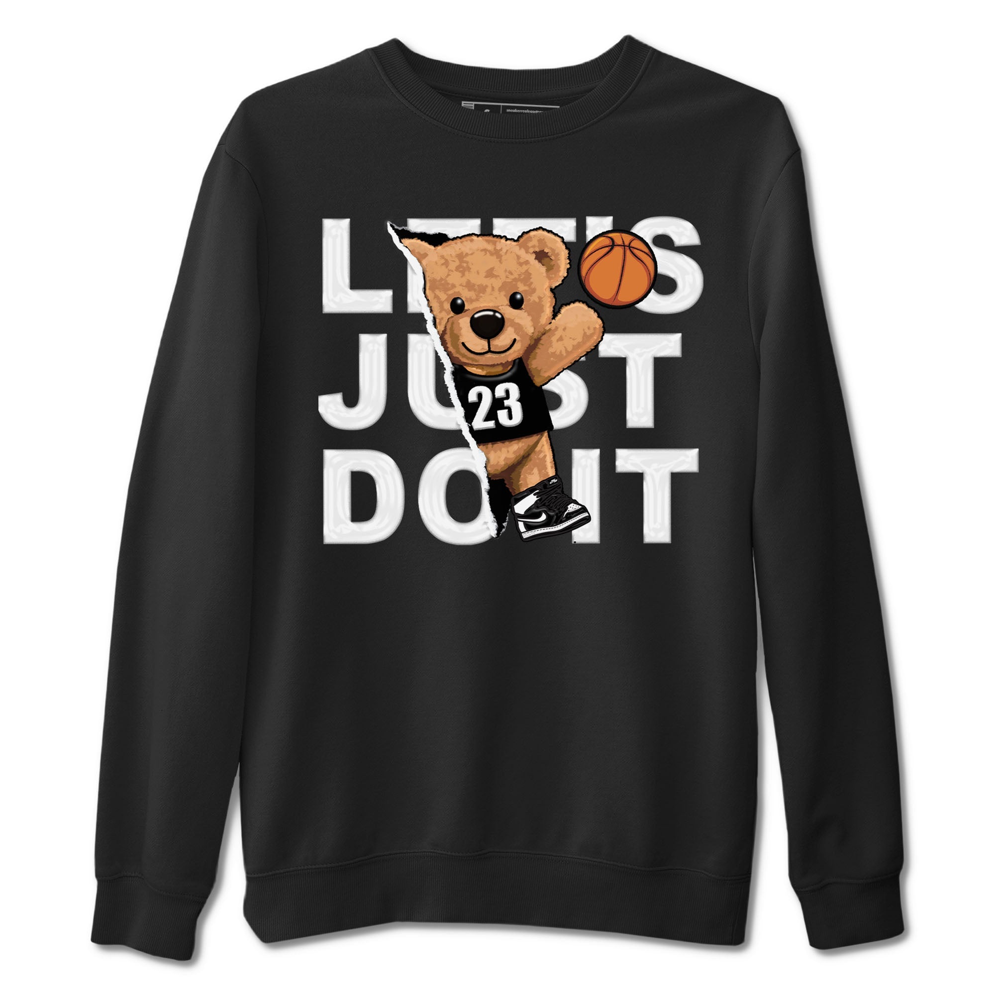 Rip Out Bear snkmatch Tees - Air Jordan 1 Black White