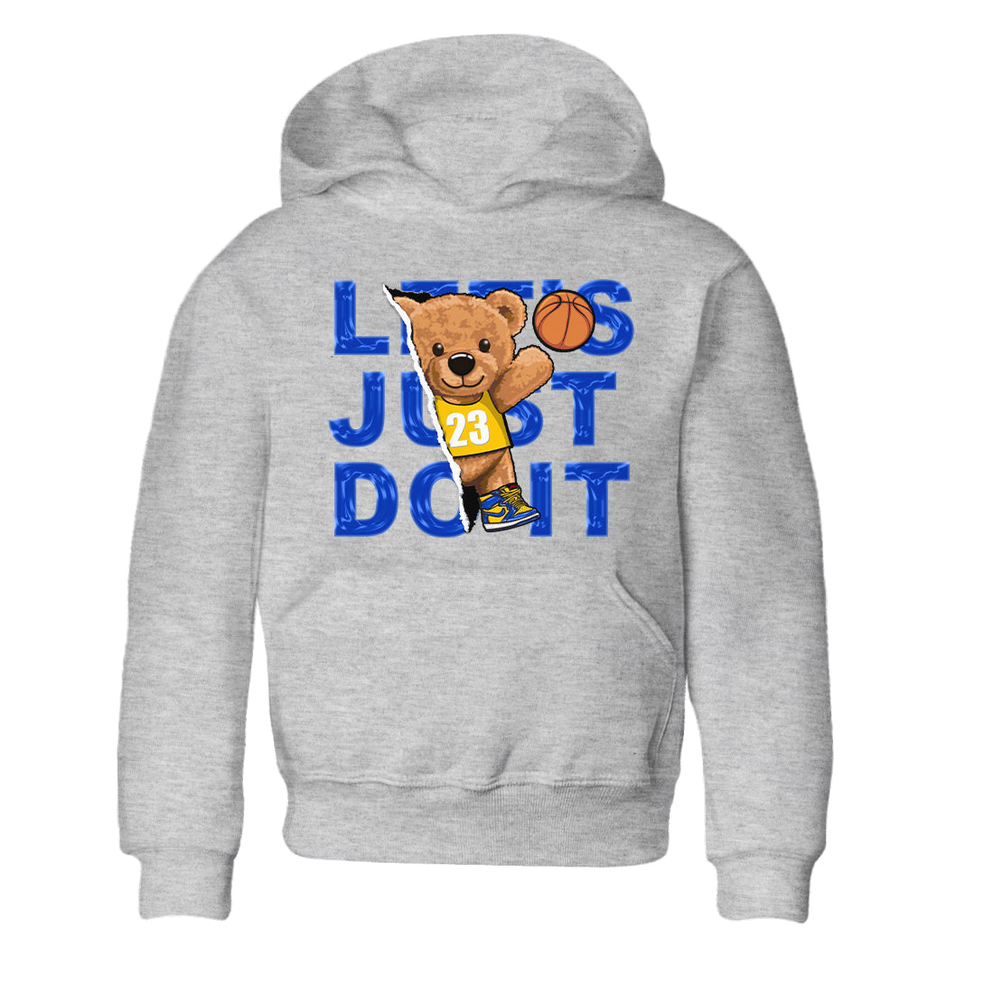 Rip Out Bear Kids Tops - Air Jordan 1 Game Royal Varsity Maize