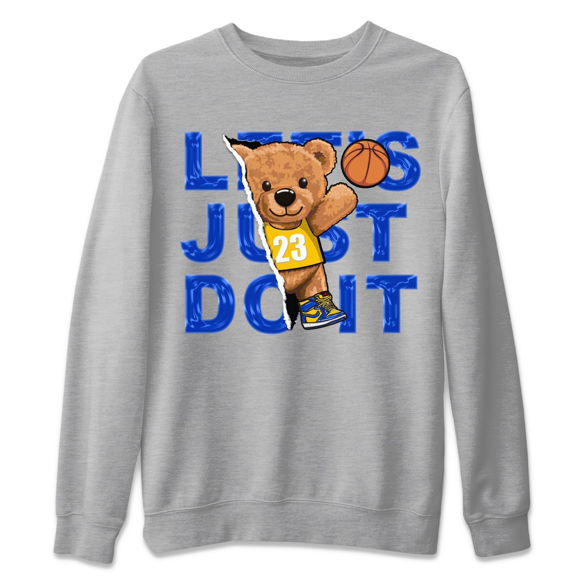 Rip Out Bear Unisex Tops - Air Jordan 1 Game Royal Varsity Maize