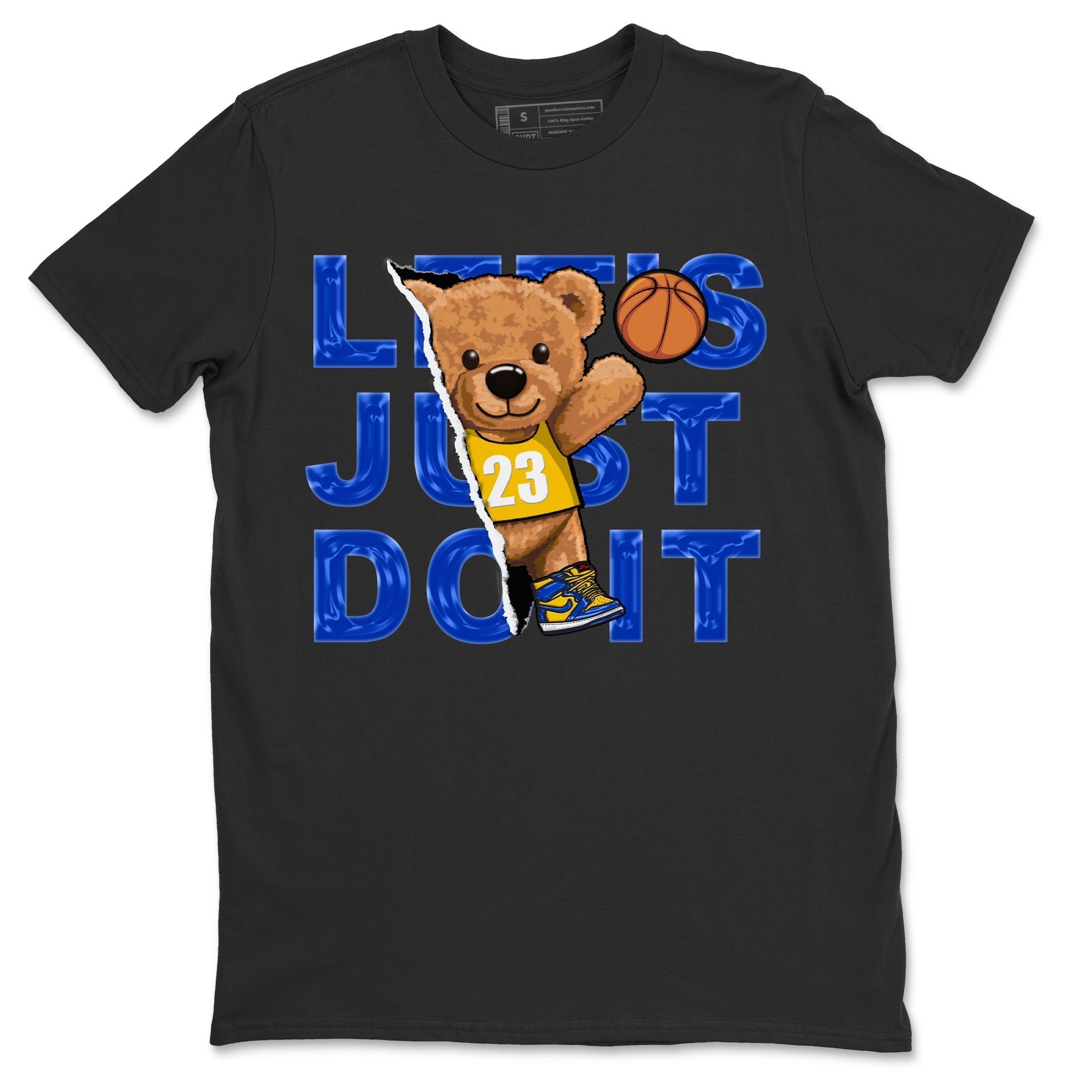 Rip Out Bear Unisex Tops - Air Jordan 1 Game Royal Varsity Maize