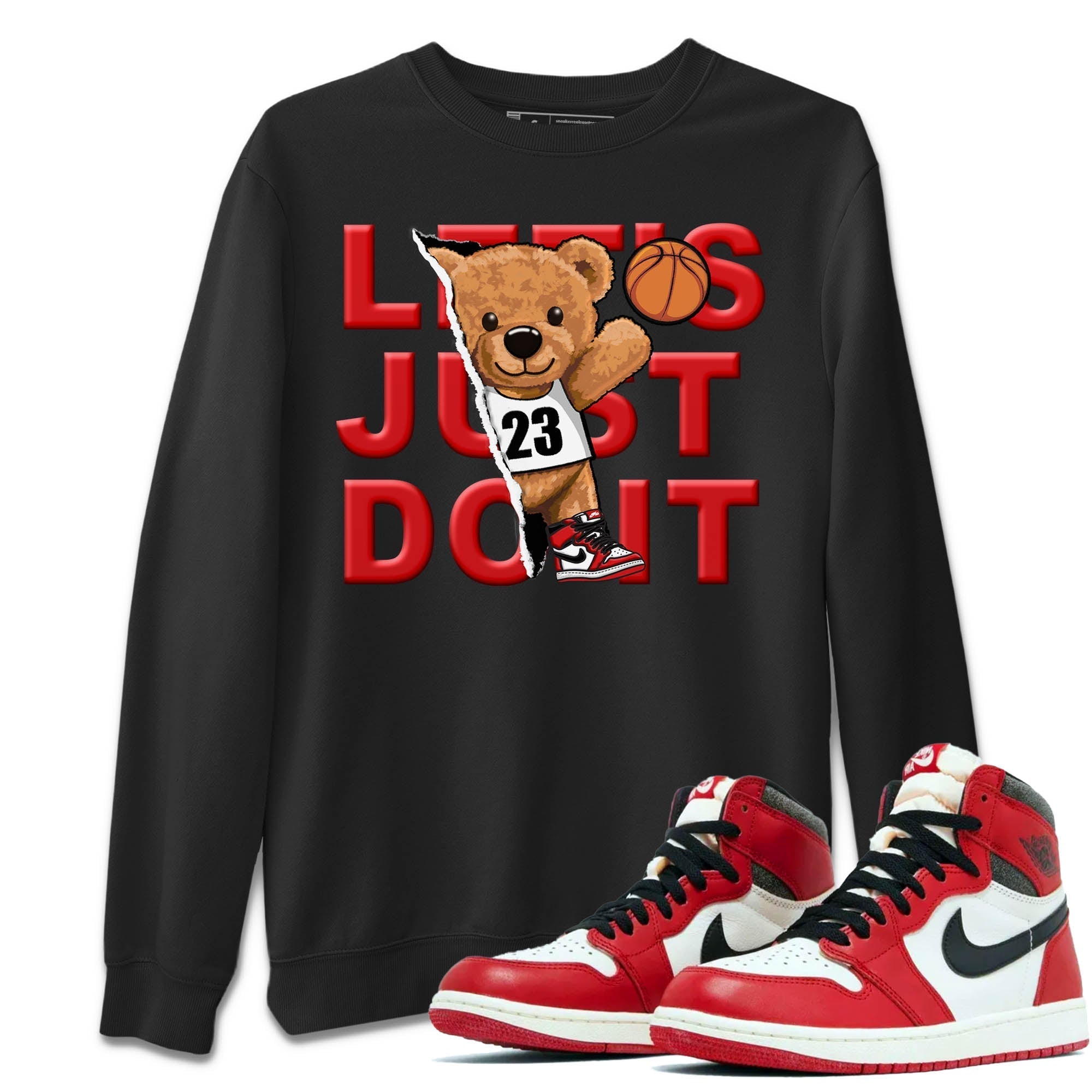 Rip Out Bear Unisex Tops - Air Jordan 1 Lost & Found