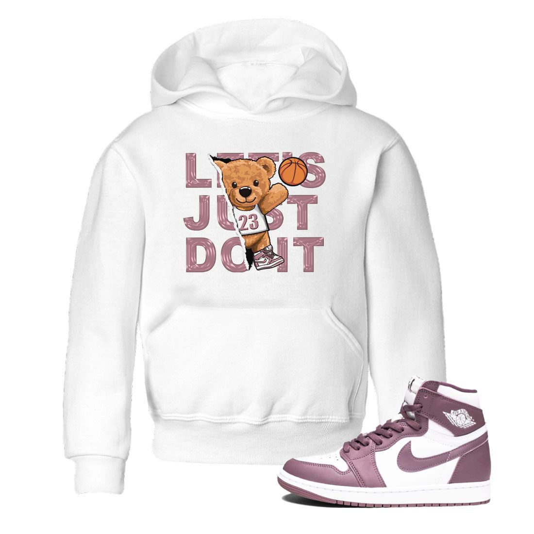 Rip Out Bear snkmatch Tee Kids - Air Jordan 1 Mauve