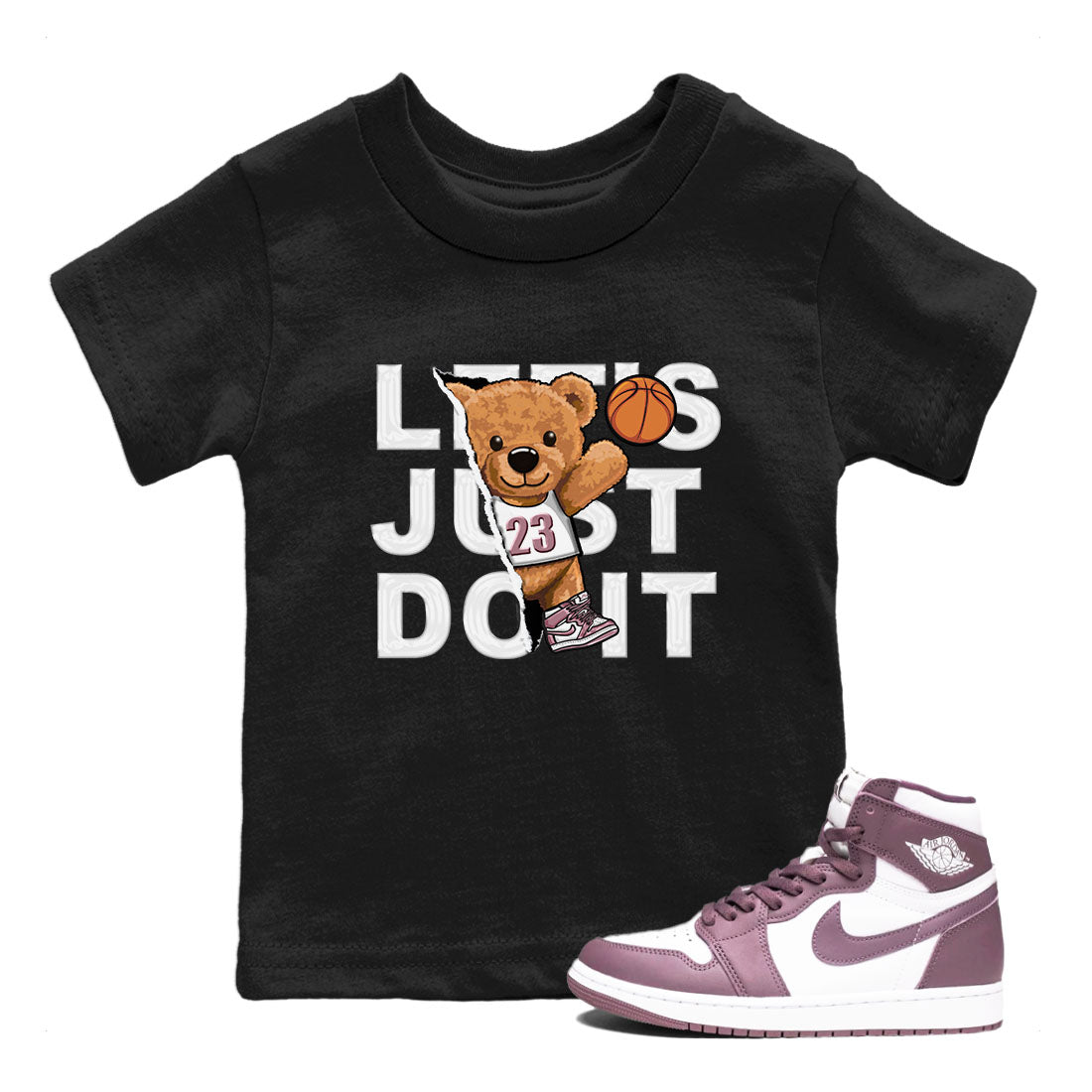 Rip Out Bear snkmatch Tee Kids - Air Jordan 1 Mauve
