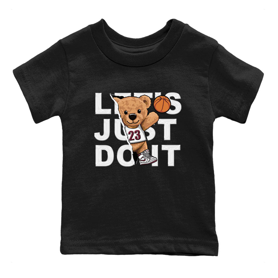 Rip Out Bear snkmatch Tees Kids - Air Jordan 1 Metallic Burgundy