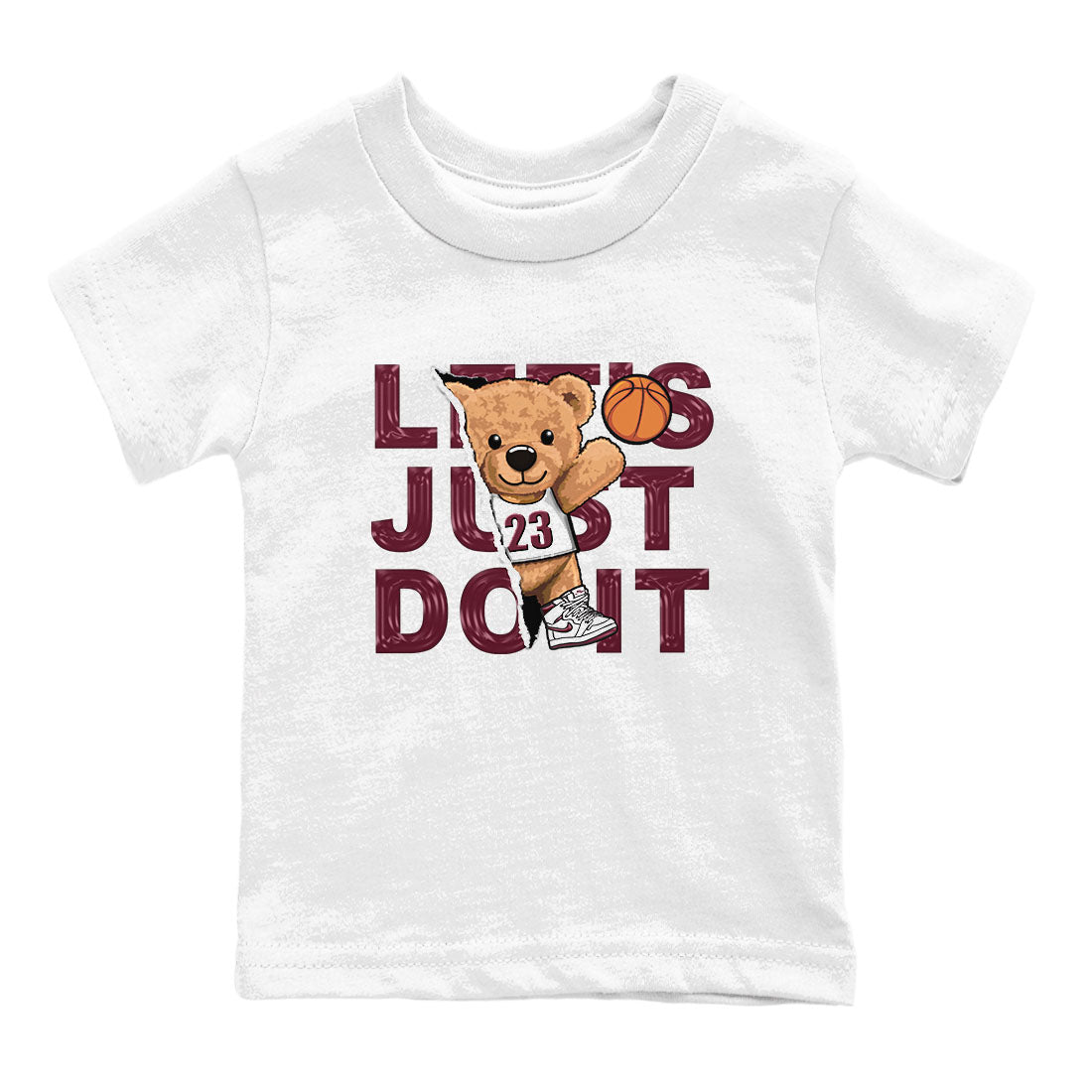 Rip Out Bear snkmatch Tees Kids - Air Jordan 1 Metallic Burgundy