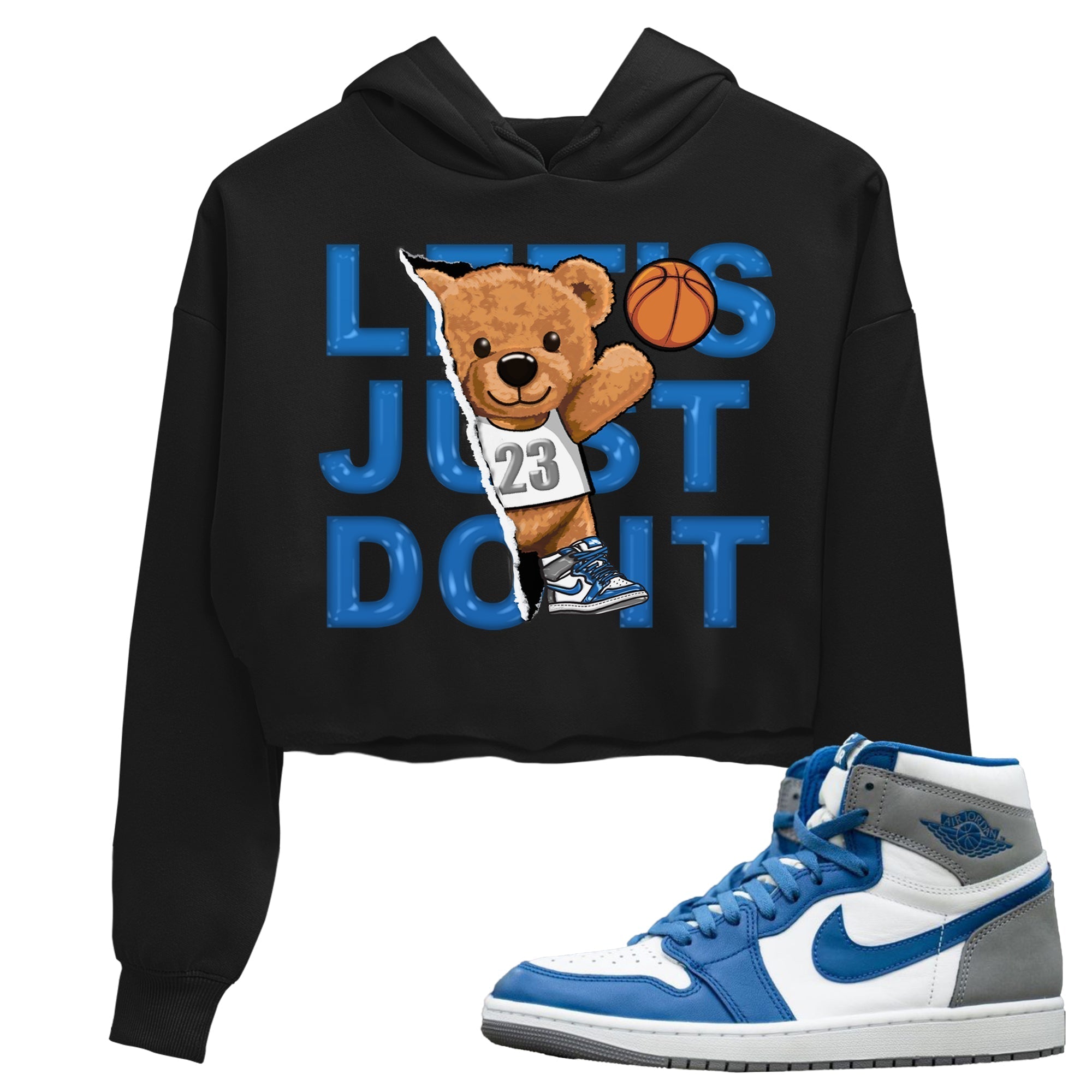 Rip Out Bear Women's Tops - Air Jordan 1 True Blue