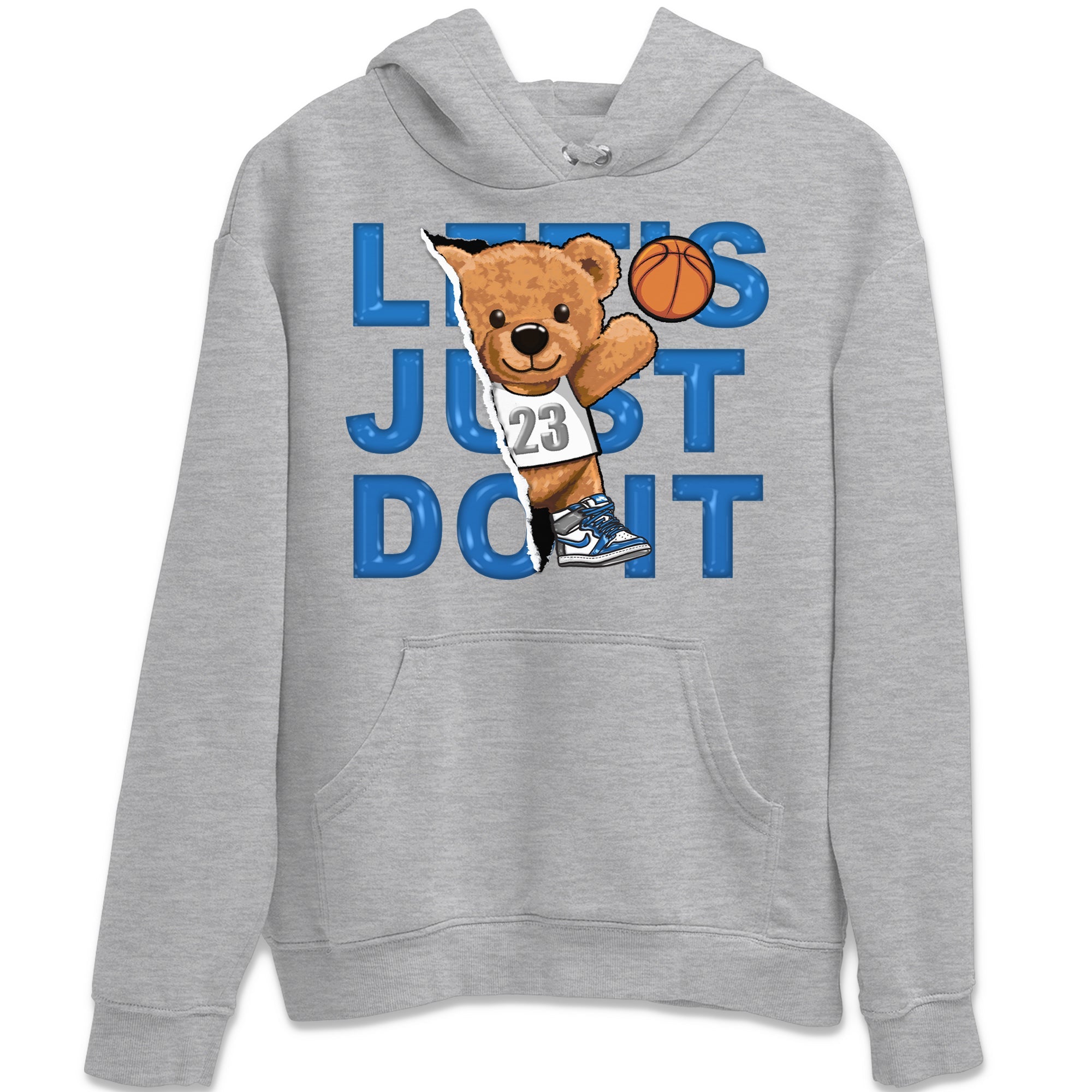 Rip Out Bear Unisex Tops - Air Jordan 1 True Blue