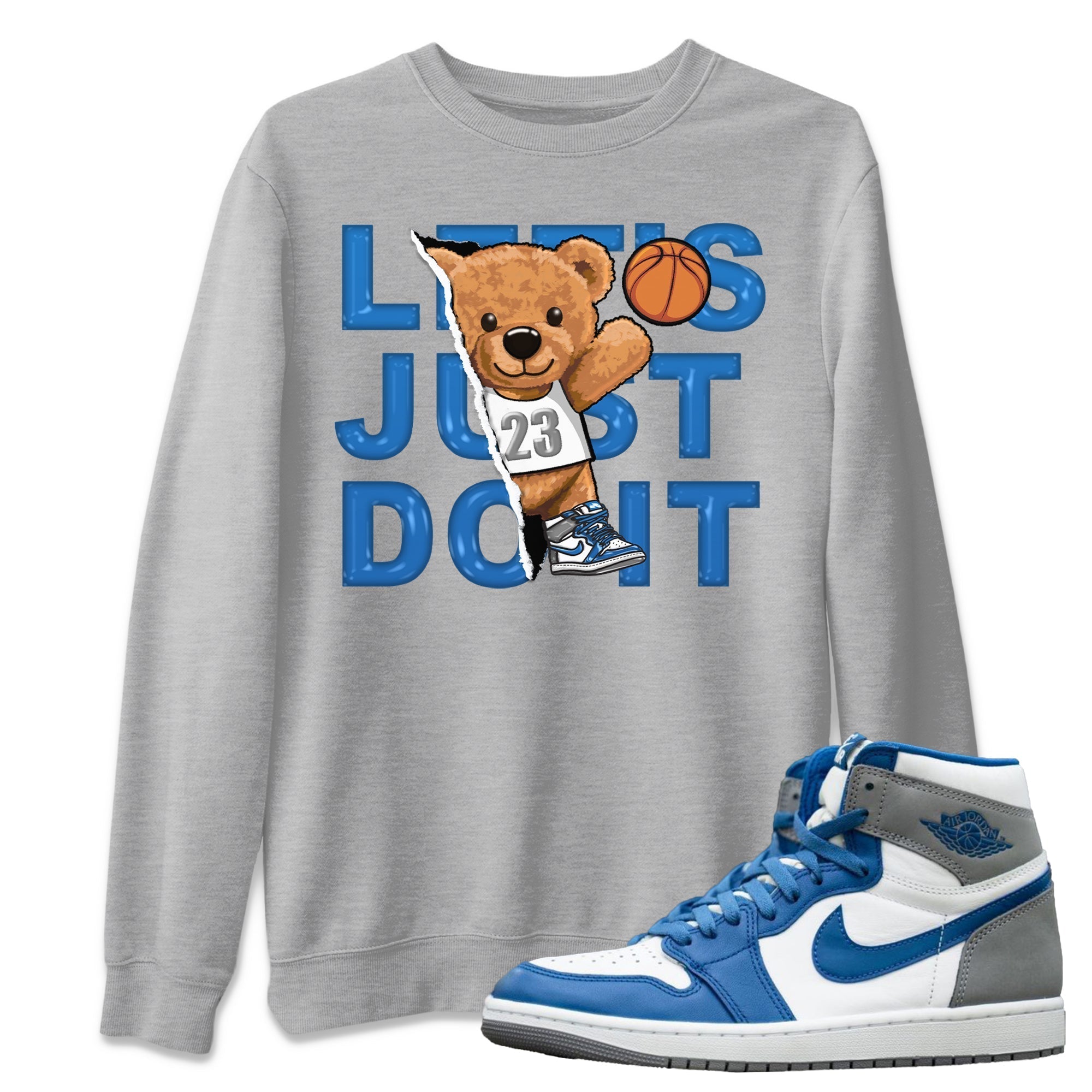Rip Out Bear Unisex Tops - Air Jordan 1 True Blue
