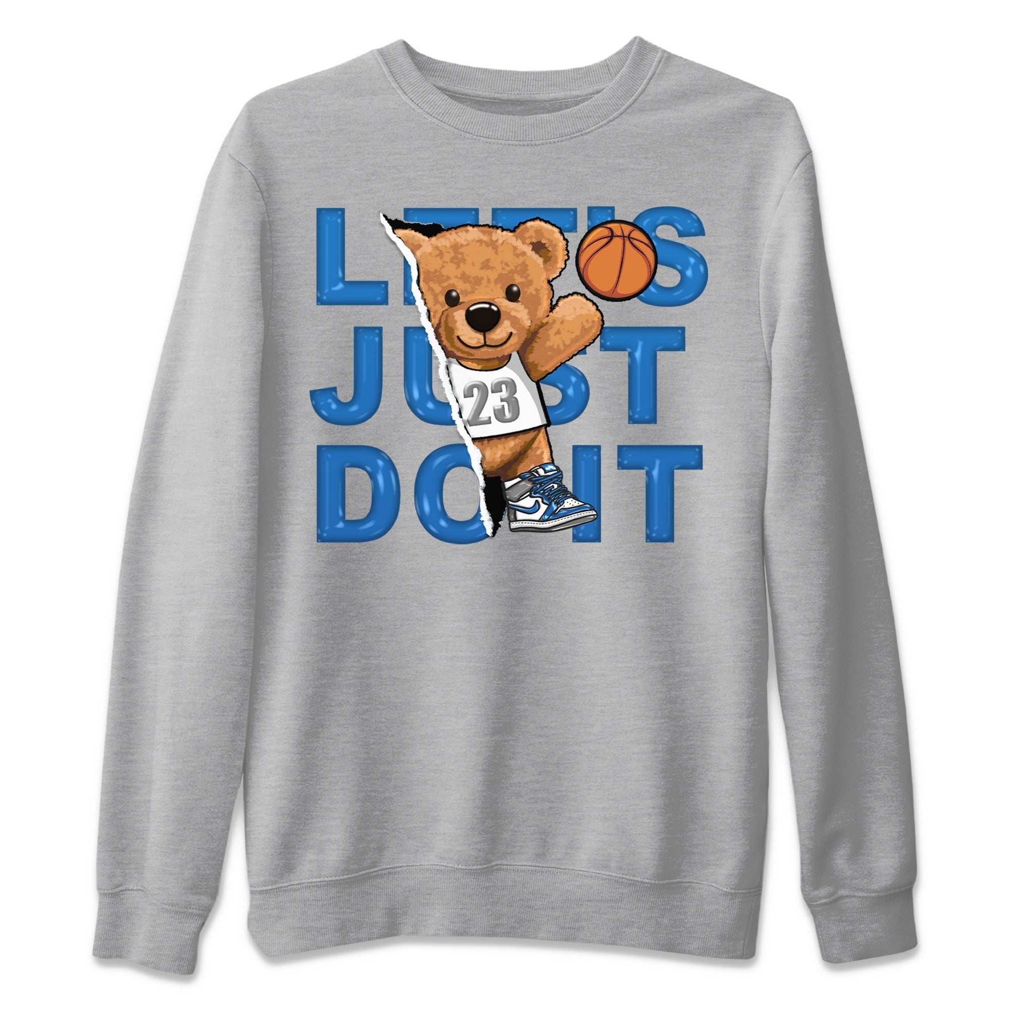 Rip Out Bear Unisex Tops - Air Jordan 1 True Blue