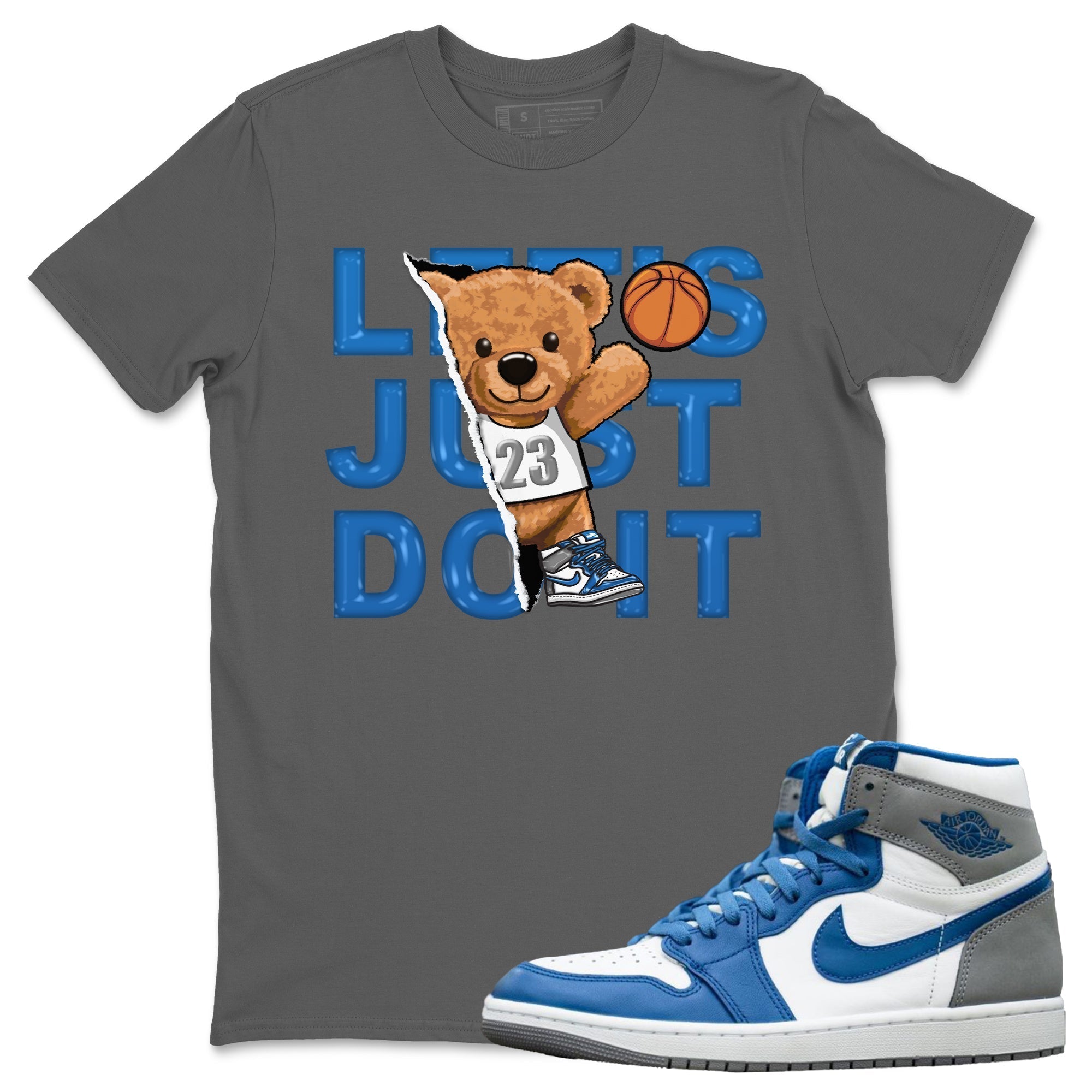 Rip Out Bear Unisex Tops - Air Jordan 1 True Blue